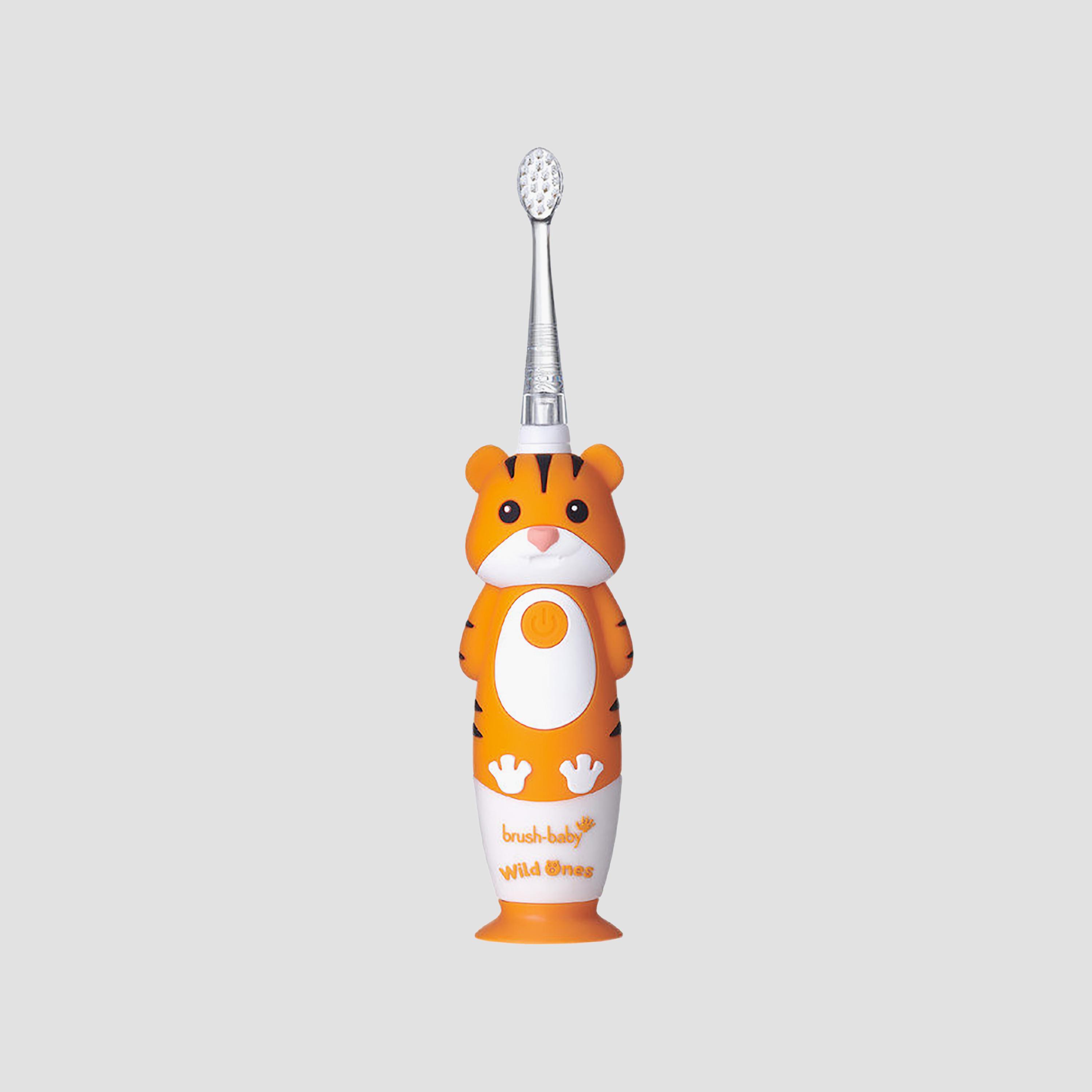 Brush Baby WildOnes Rechargeable Sonic Toothbrush - Tiger-baby-bathandcare-oralcare-image-1