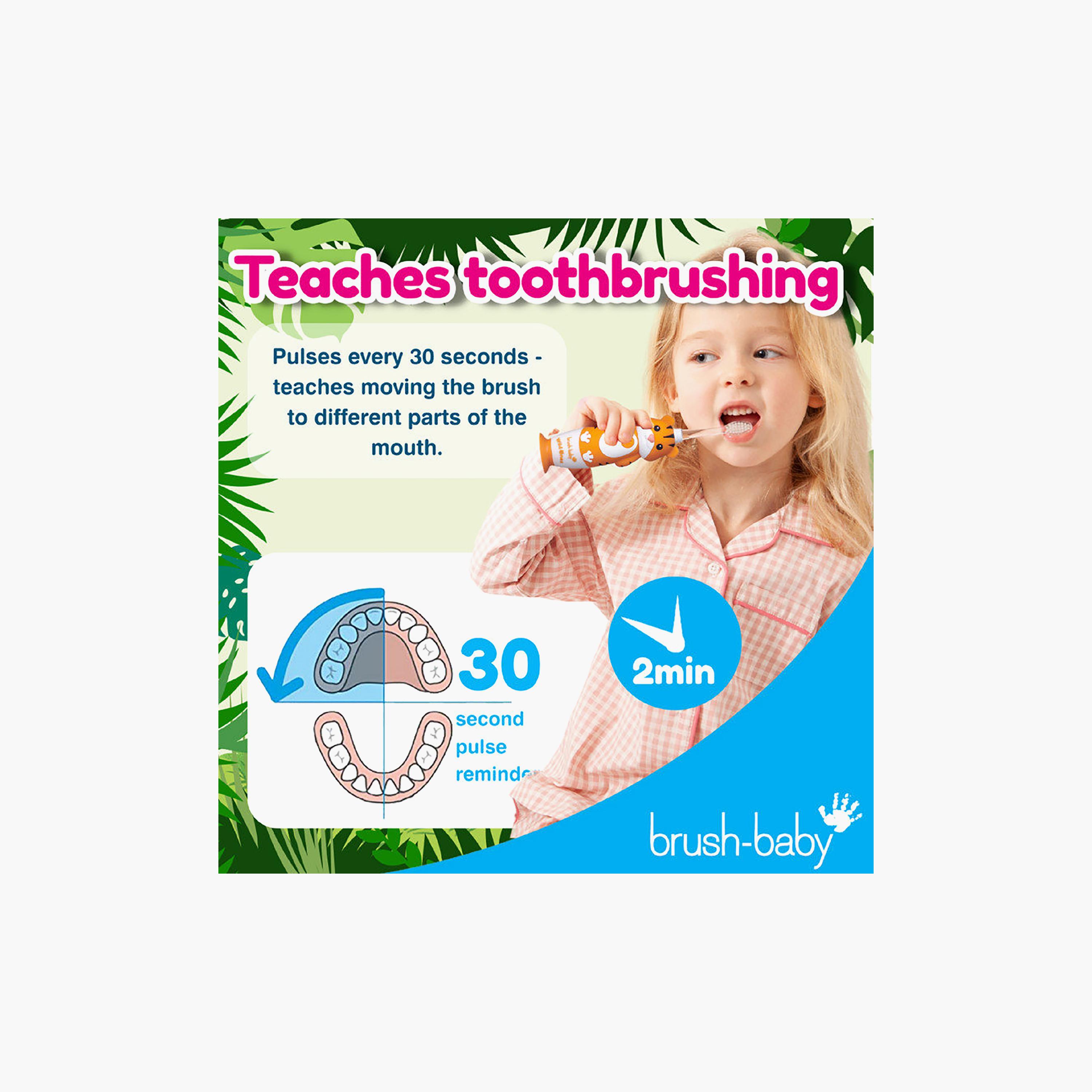 Brush Baby WildOnes Rechargeable Sonic Toothbrush - Tiger-baby-bathandcare-oralcare-image-7
