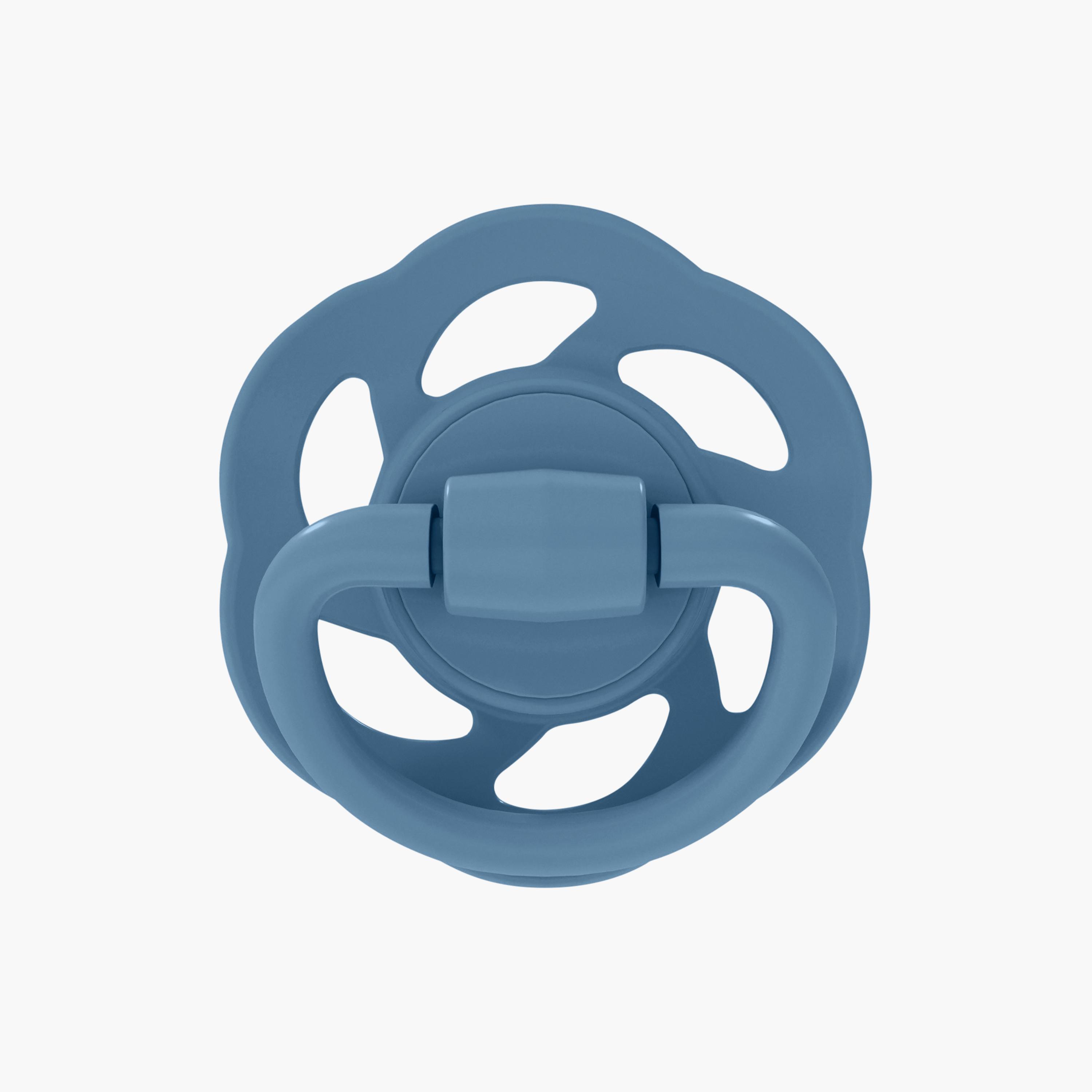 Nip 2-Pieces Cherry Pacifier Round Soother - 0-6 Months - Grey & Blue-baby-feeding-pacifiers-image-4