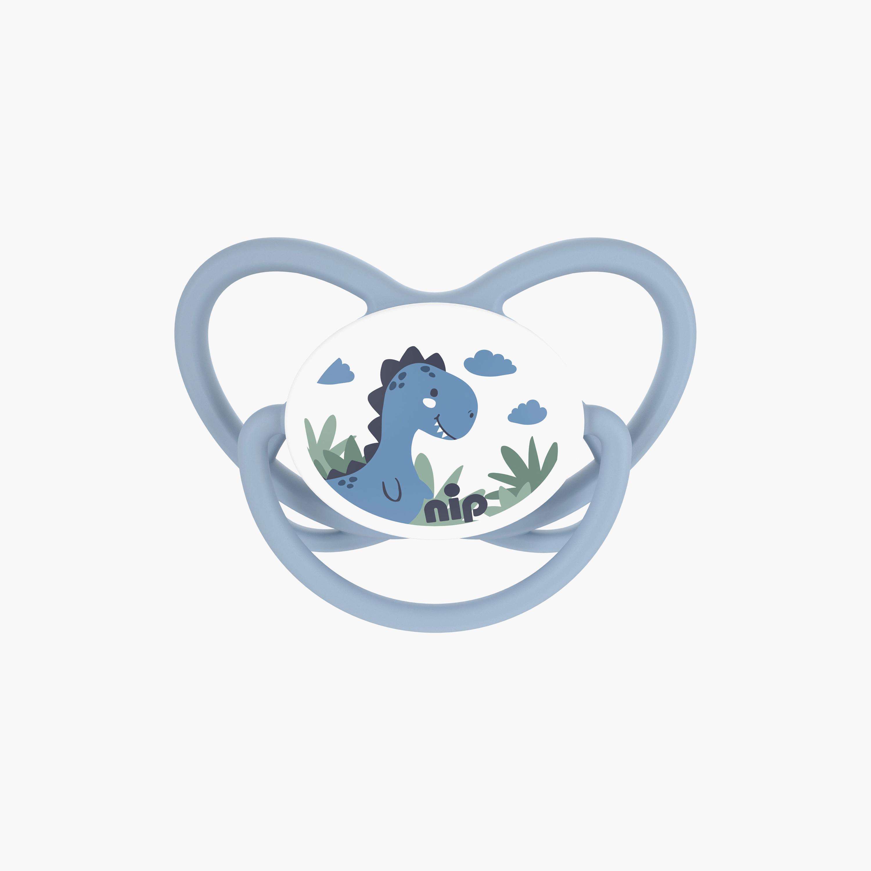 لهاية فراشة لتقويم الأسنان مع حلقة قطعتين - 0-6 أشهر - أزرق وأخضر من نيب-baby-feeding-pacifiers-image-5
