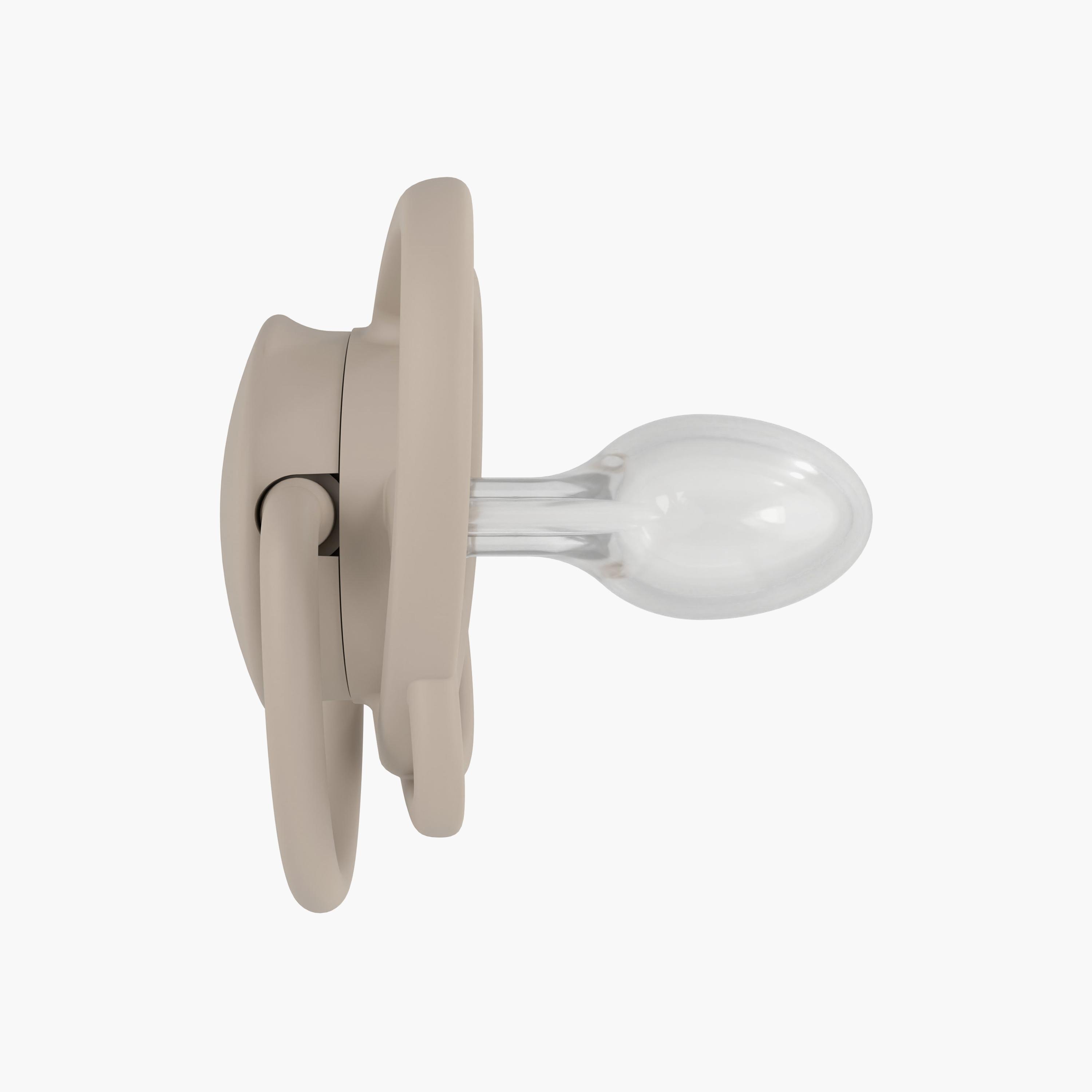 لهاية فراشة لتقويم الأسنان مع حلقة قطعتين - 5-18 شهرًا - رمادي وأخضر من نيب-baby-feeding-pacifiers-image-7