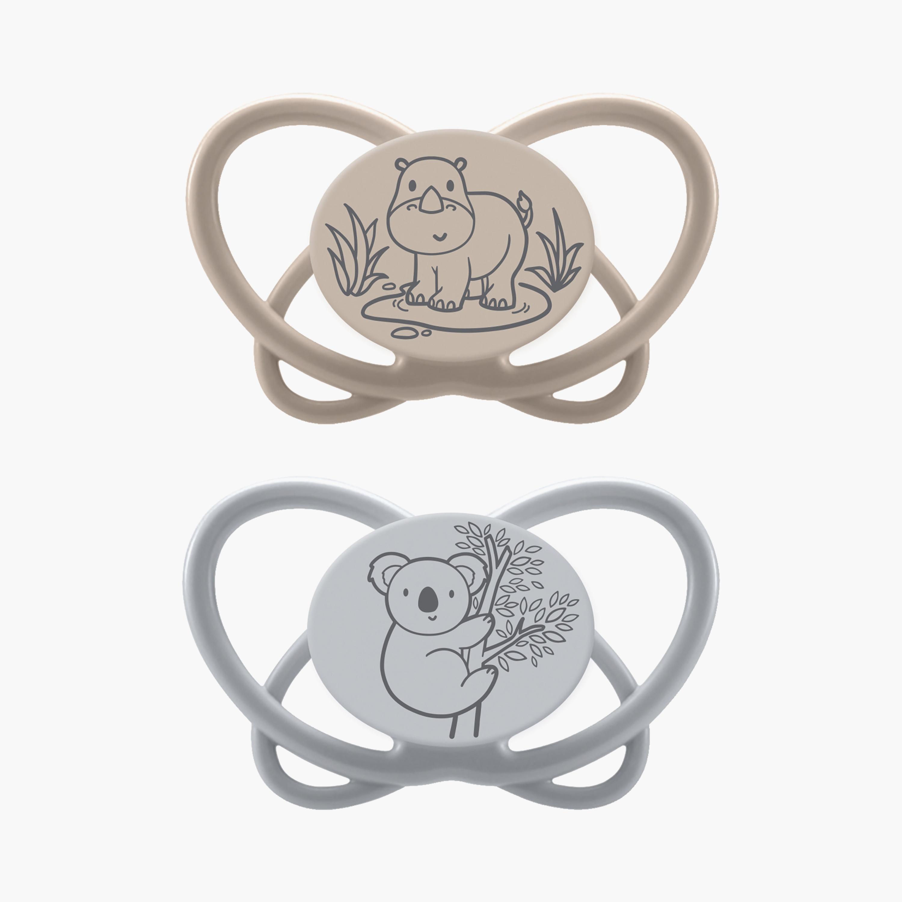 لهاية فراشة صديقة للبيئة لتقويم الأسنان مع علبة تعقيم قطعتين - 0-6 أشهر من نيب-baby-feeding-pacifiers-image-5