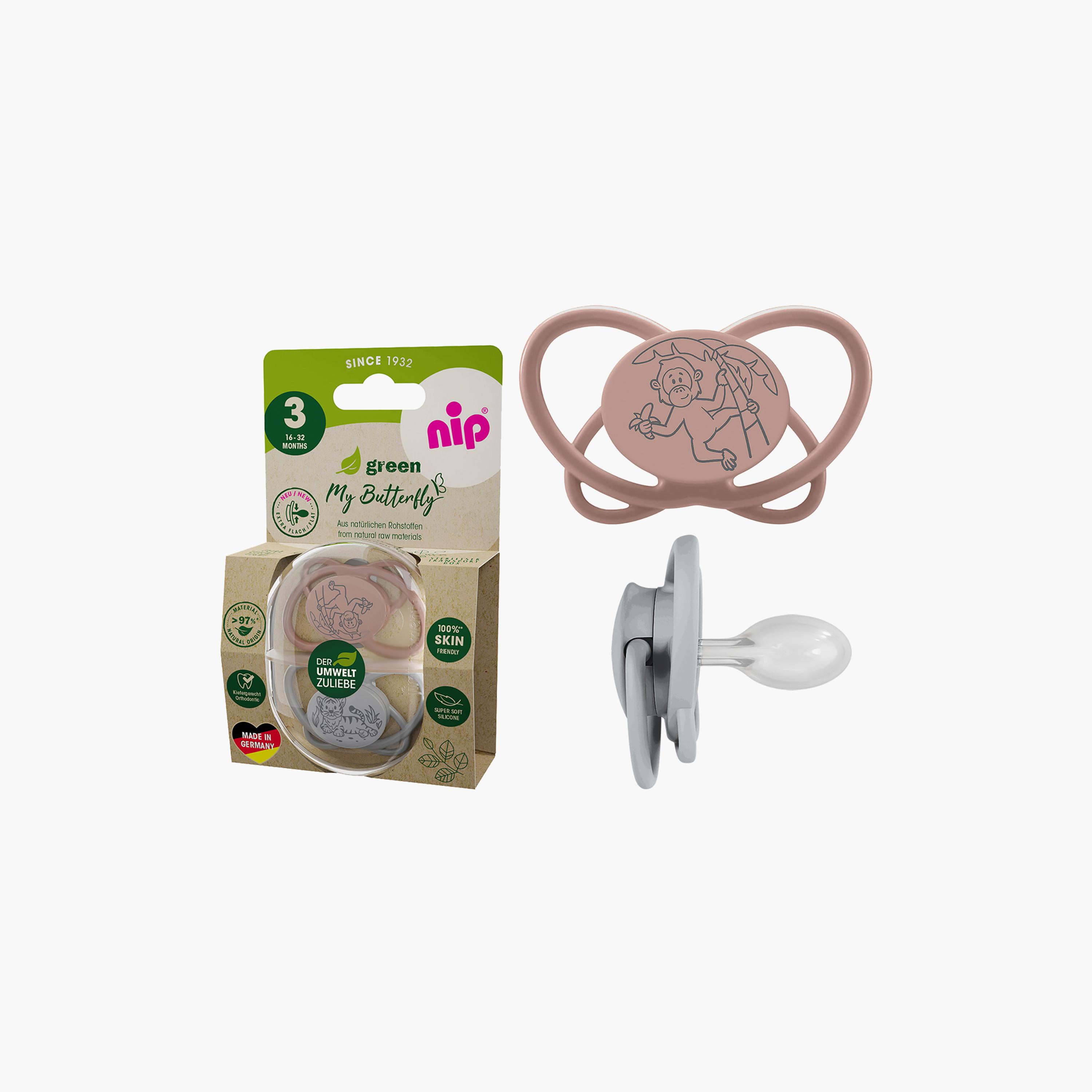 Nip 2-Piece Eco-Friendly Butterfly Orthodontic Soother & Sterilizer Case - 16-32 Months-baby-feeding-pacifiers-image-3