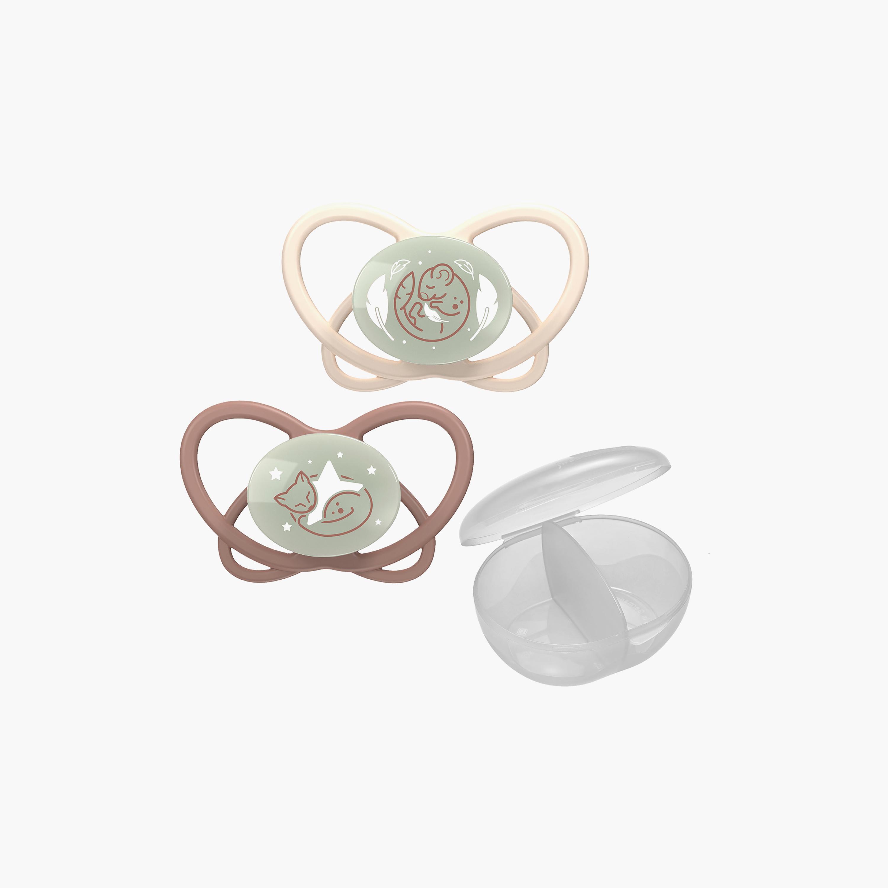 Nip 2-Piece Eco-Friendly Butterfly Night Orthodontic Soother & Sterilizer Case - 5-18 Months-baby-feeding-pacifiers-image-1