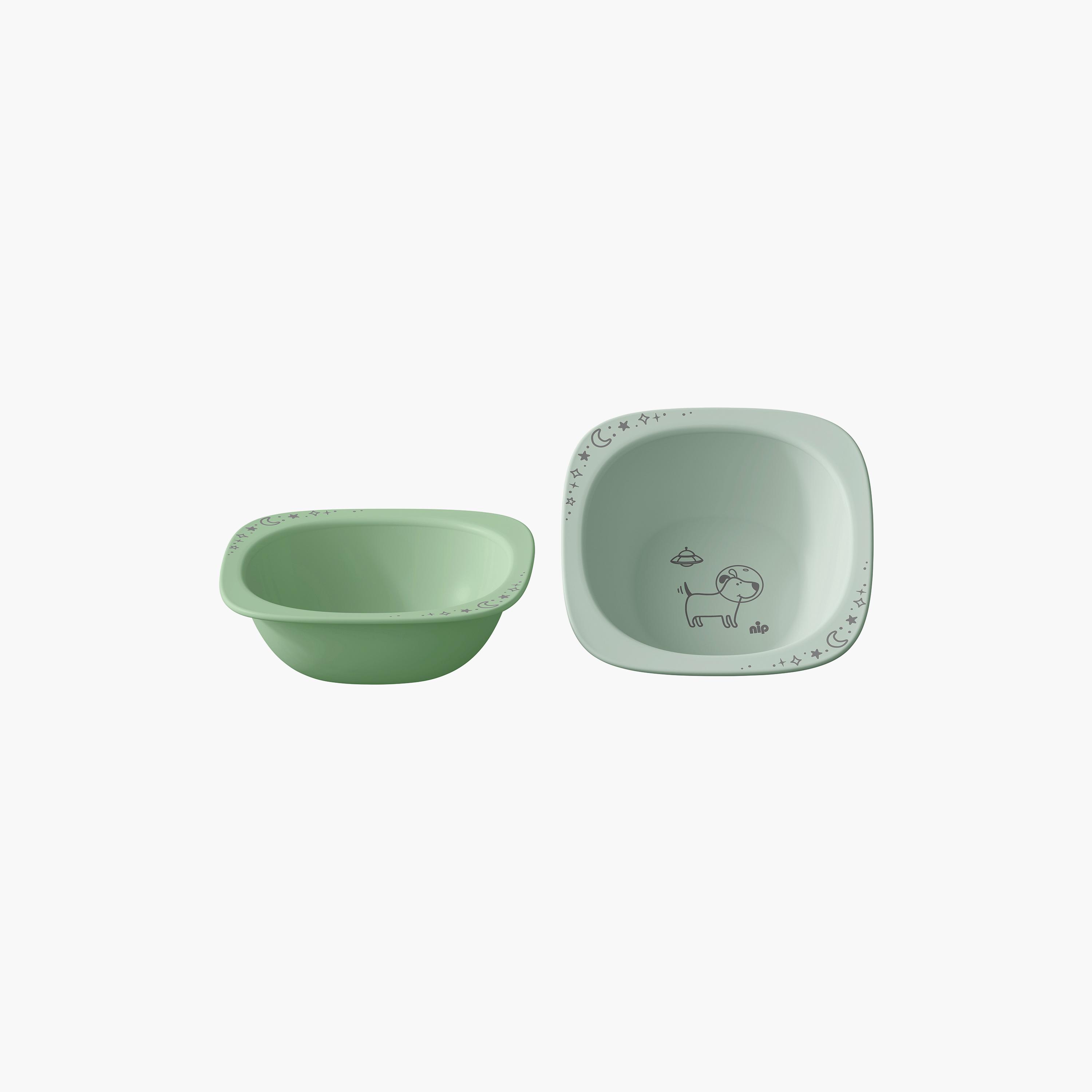 Nip Eco-Friendly Baby Feeding Bowl Set - Green-baby-feeding-mealtimeessentials-image-1