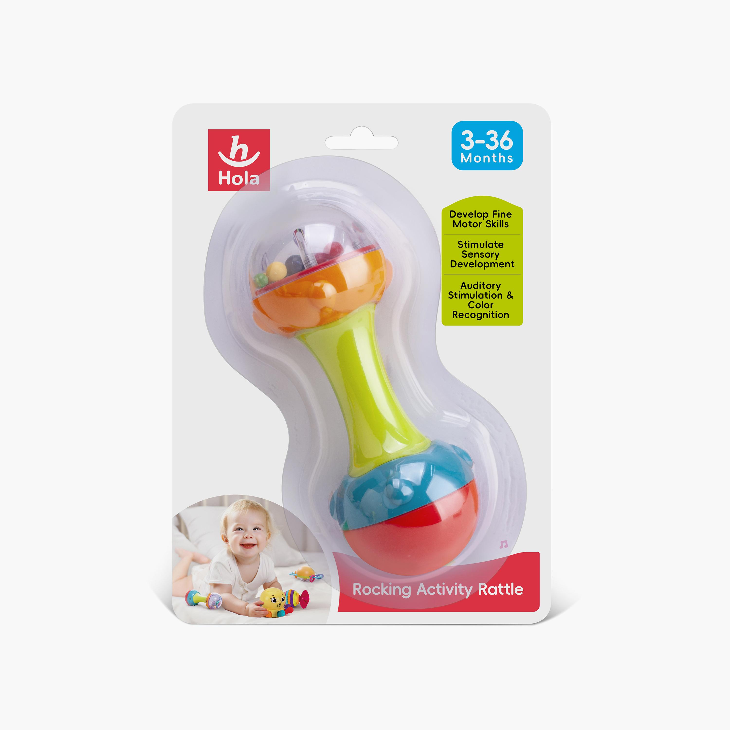Hola Grab & Shake Rattle Easy to Grip - 3 Months+-toys-babyandtoddlertoys-rattlesandteethers-image-2