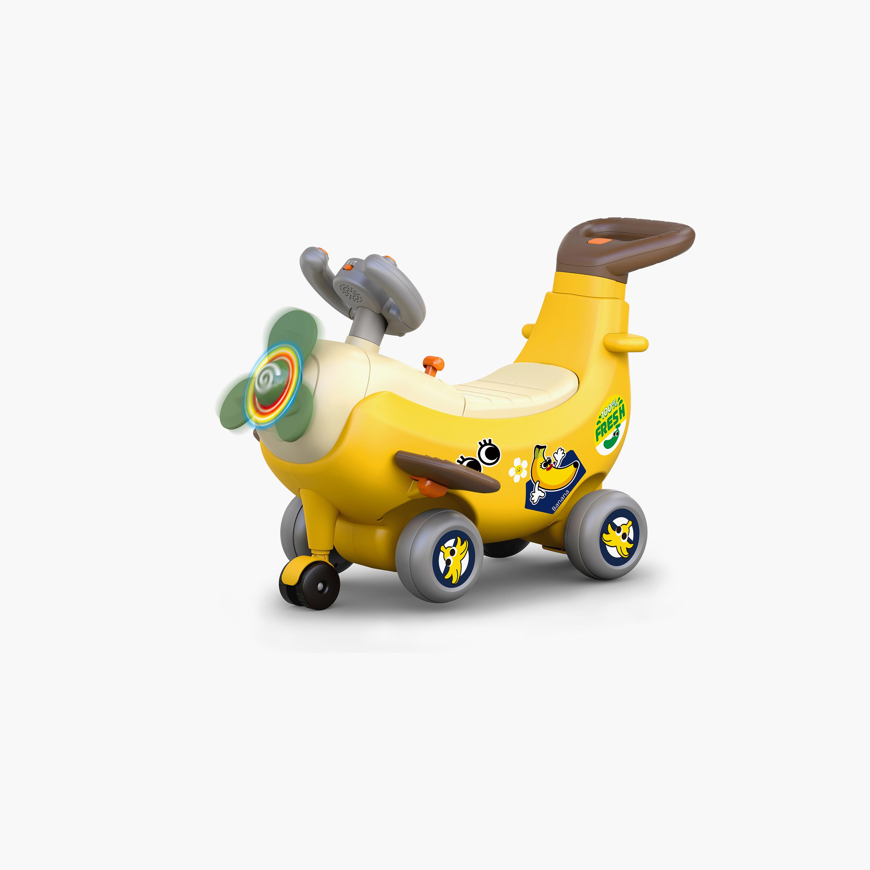 Hola 4-in-1 Ride-on & Push Around Banana Plane Walker-baby-infantactivity-walkers-image-1