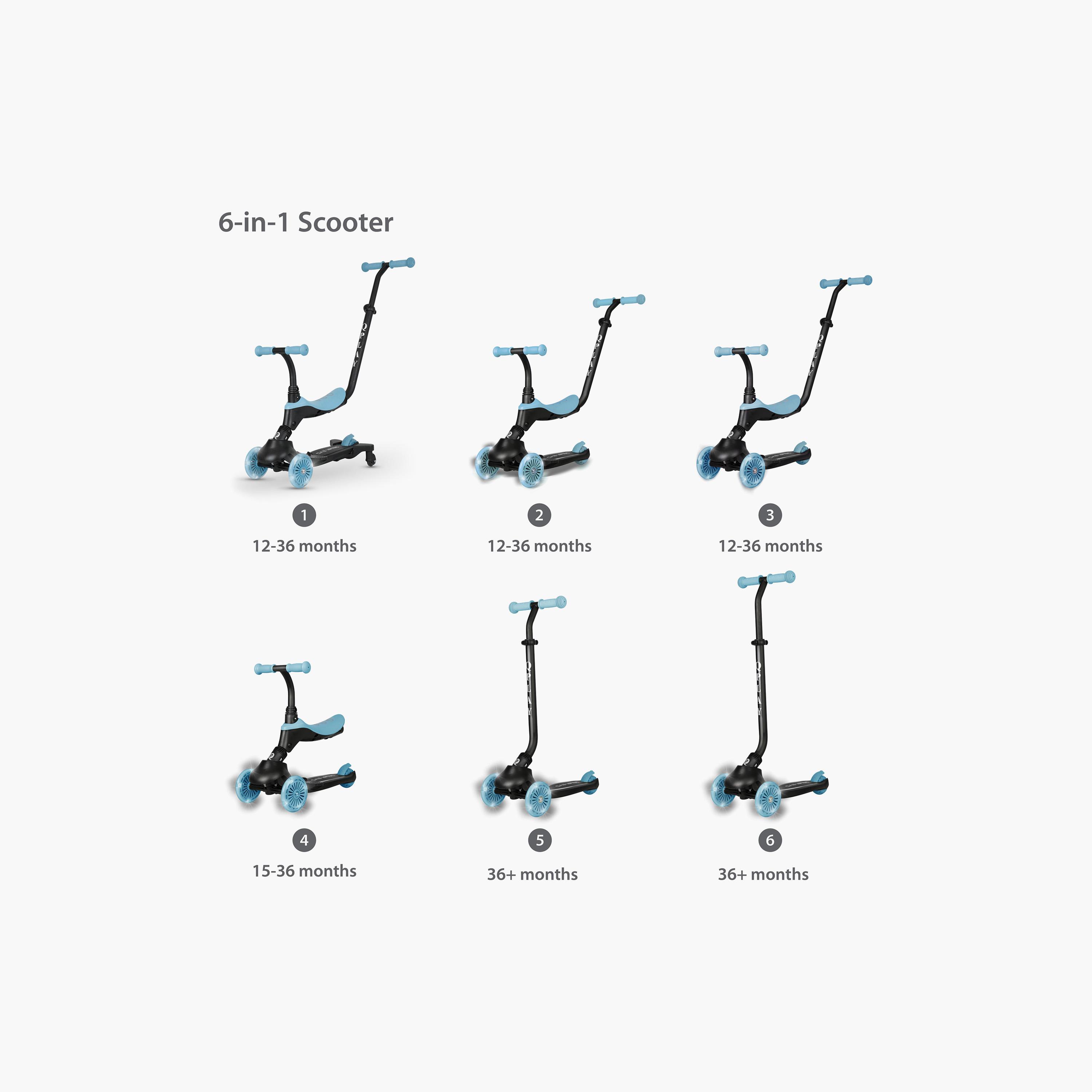 سكوتر سيما إيفو 5 في 1 المضيء من كيو بلاي-toys-outdoor-scooters-image-8
