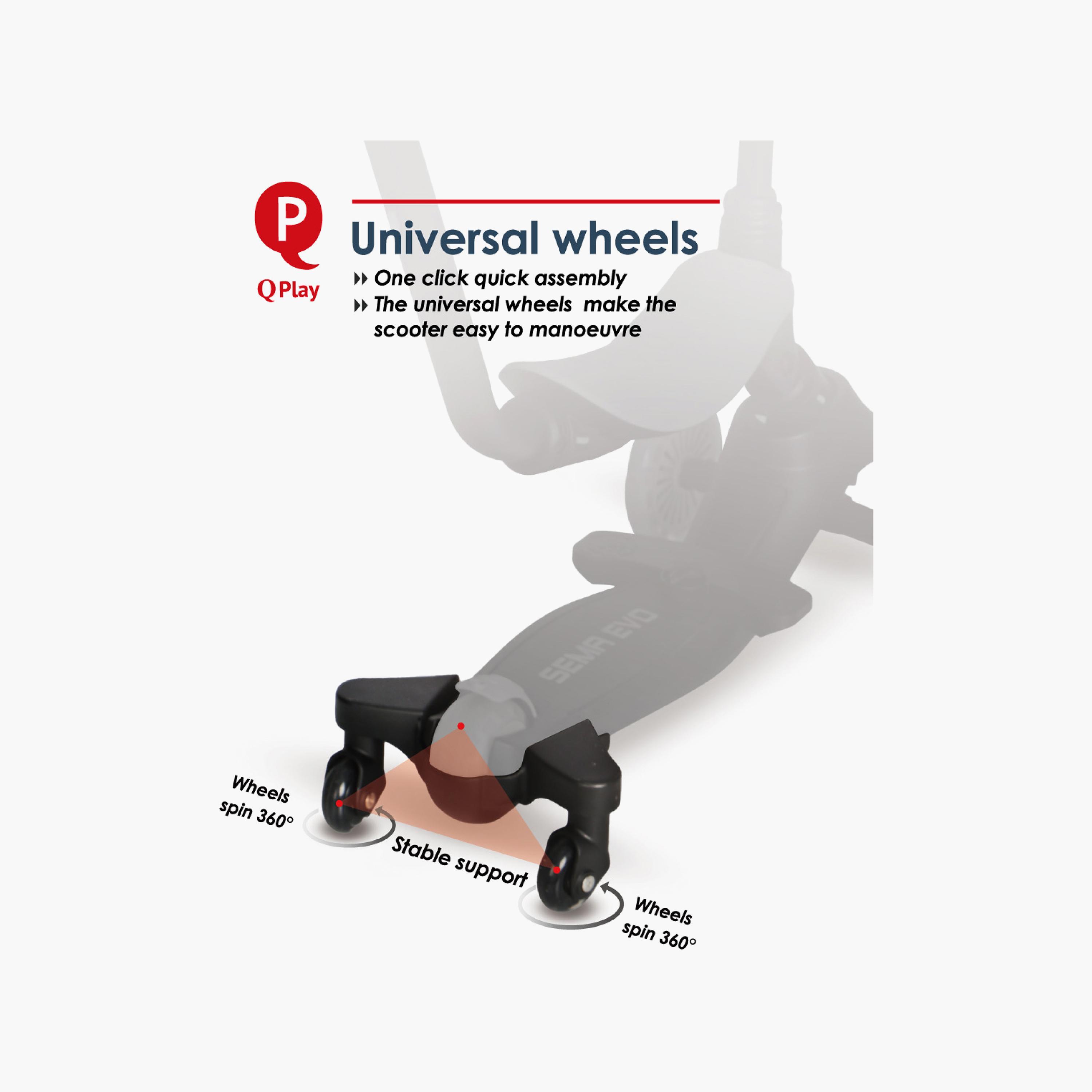 سكوتر سيما إيفو العالمي بعجلات دوارة 360 درجة من كيو بلاي-toys-outdoor-bikesandrideons-bikesafetyaccessories-image-9