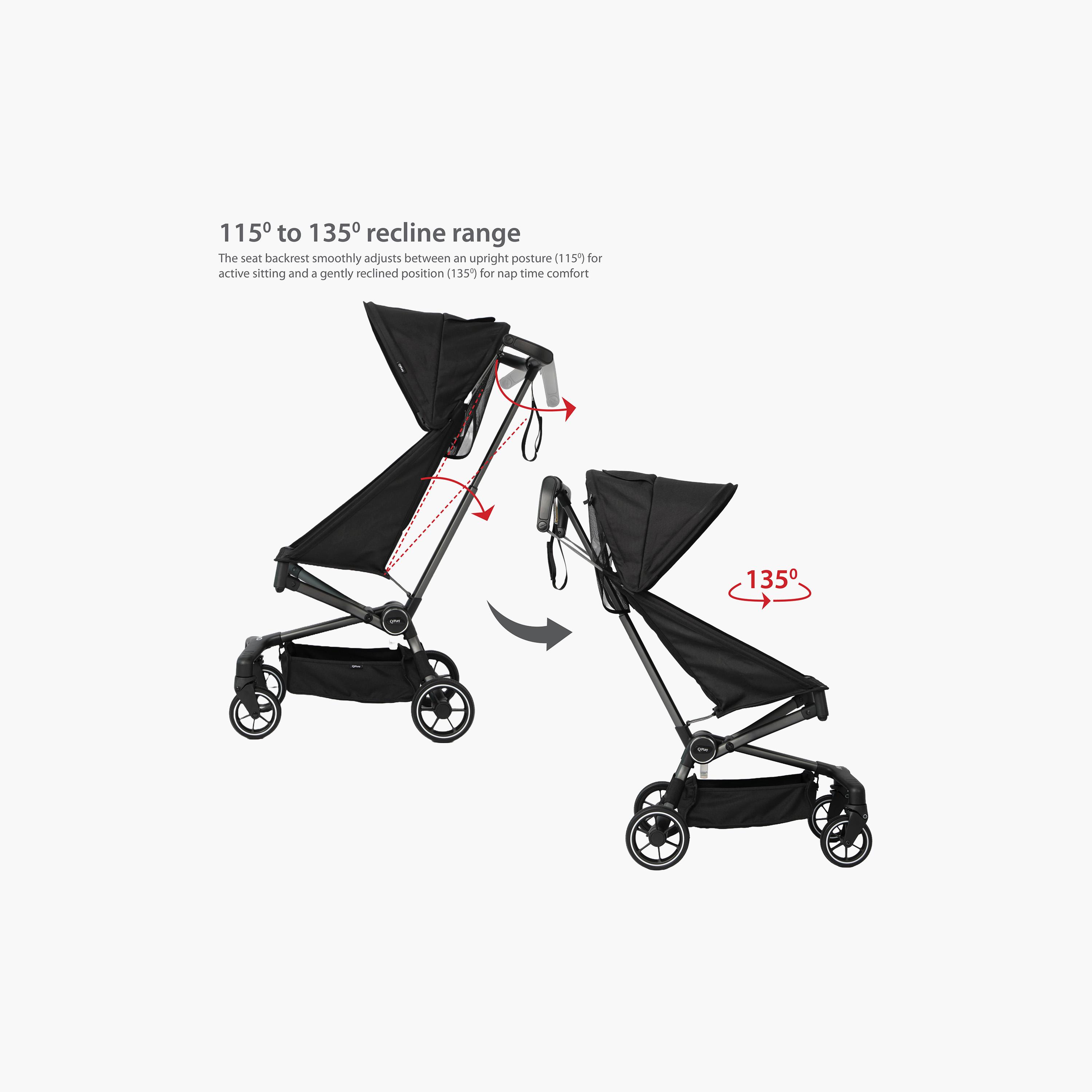 QPlay Airo Stroller with Storage Backpack & Compact Carry Pouch-baby-gear-strollersandprams-strollers-image-12