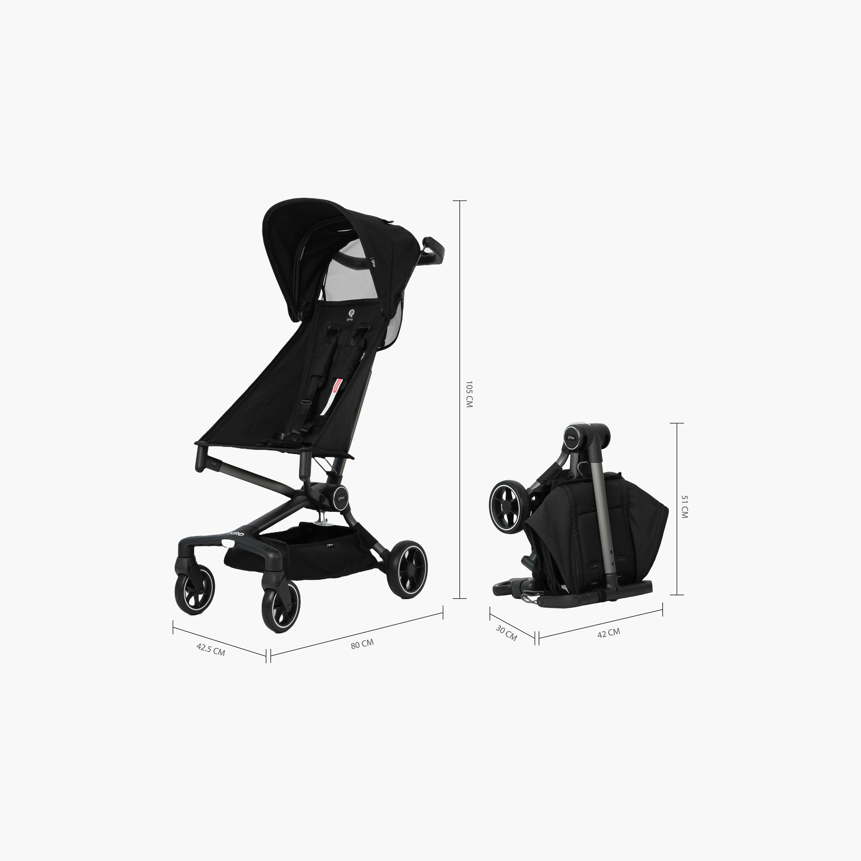 QPlay Airo Stroller with Storage Backpack & Compact Carry Pouch-baby-gear-strollersandprams-strollers-image-5