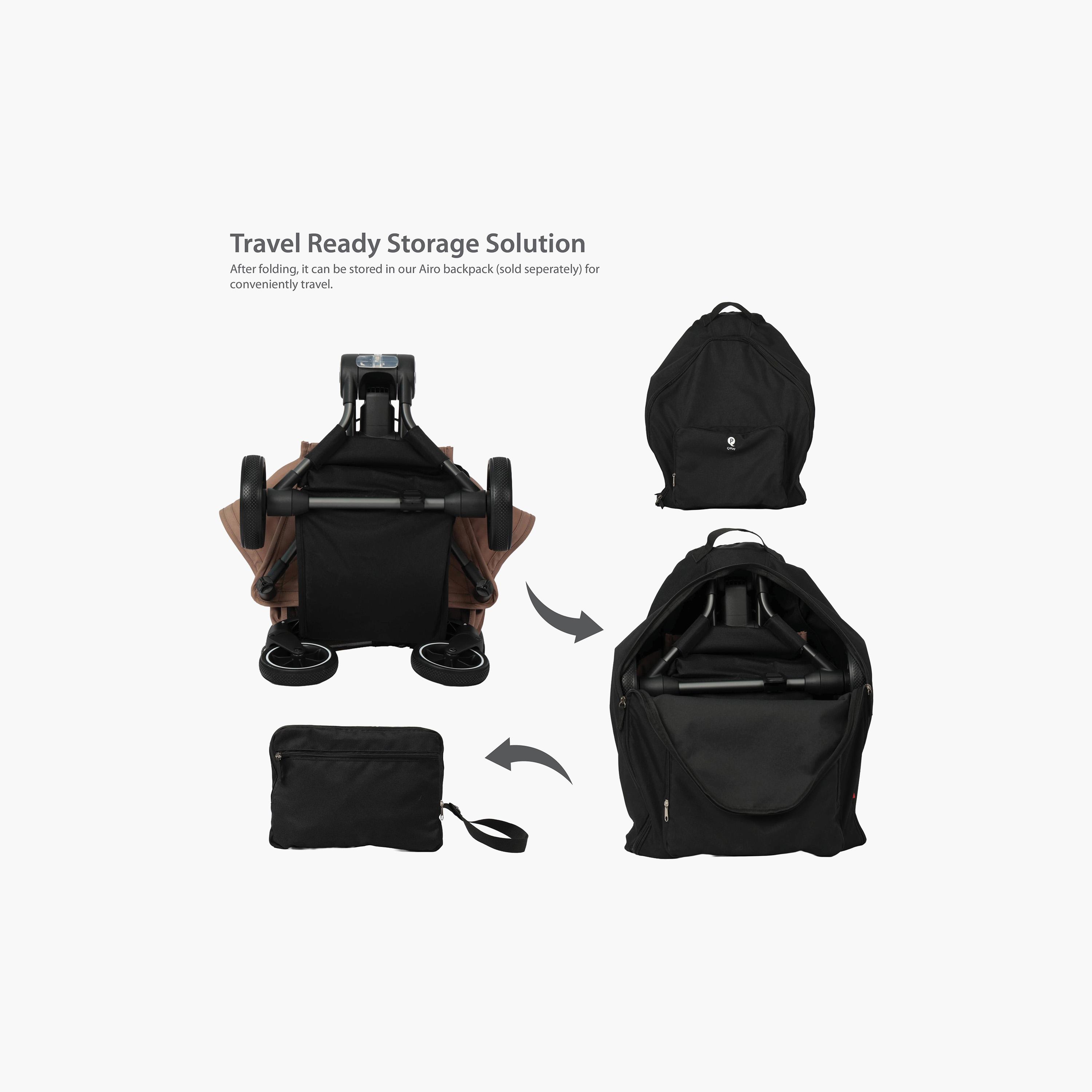 QPlay Airo Stroller with Storage Backpack & Compact Carry Pouch-baby-gear-strollersandprams-strollers-image-3