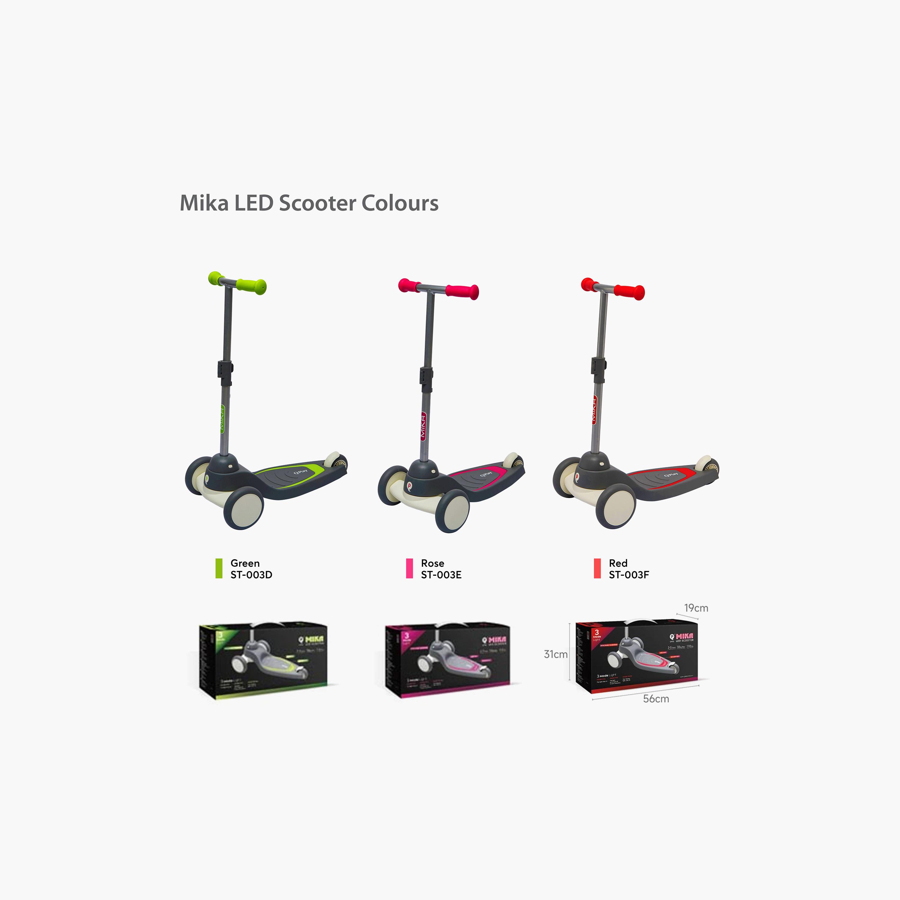 سكوتر ميكا LED للأطفال مع 3 أوضاع إضاءة لعمر سنتين فما فوق من كيو بلاي-toys-outdoor-scooters-image-9
