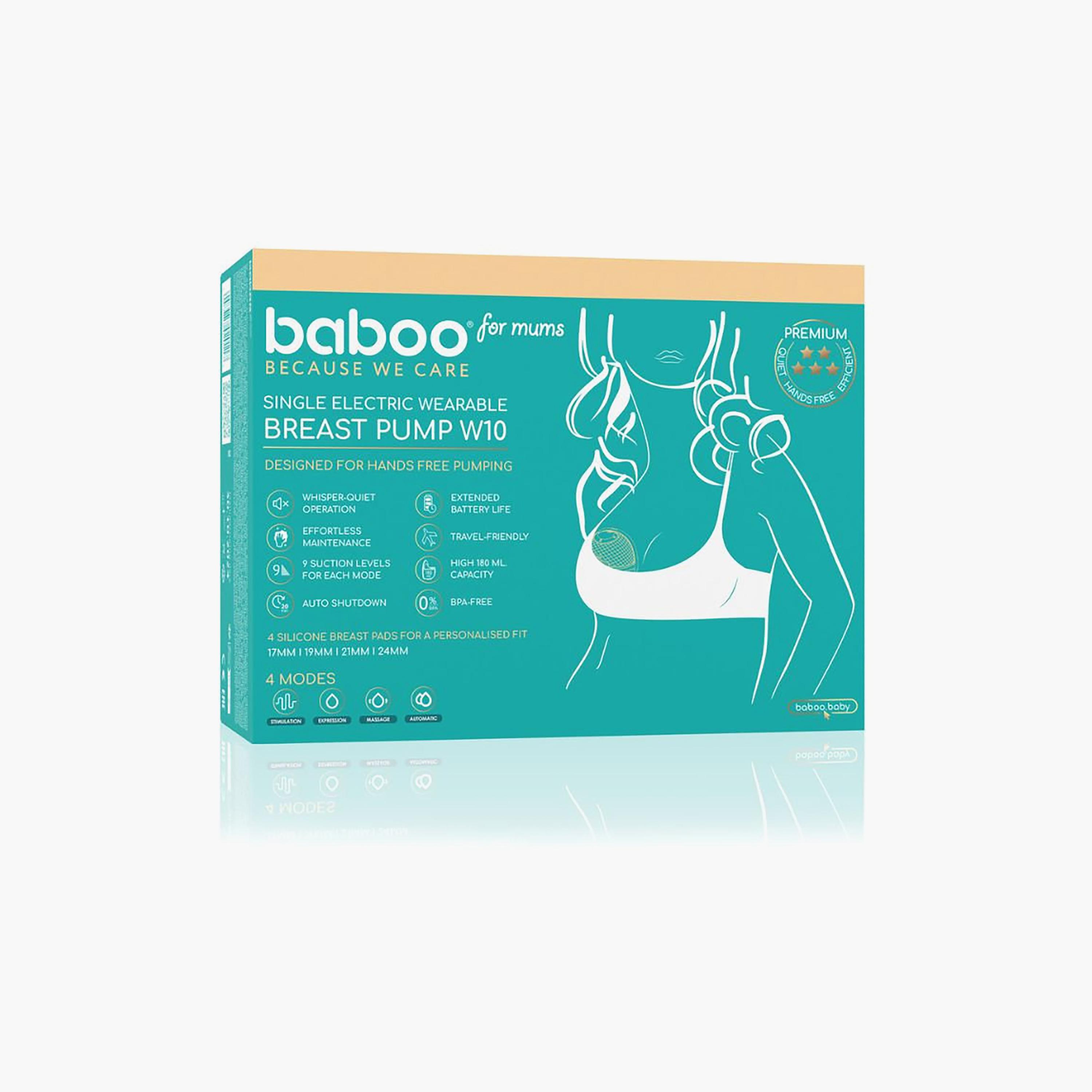 Baboo Single Electric Wearable Hands-Free Breast Pump W10 - 180 ml - Cacao-baby-feeding-breastfeedingandcare-image-3