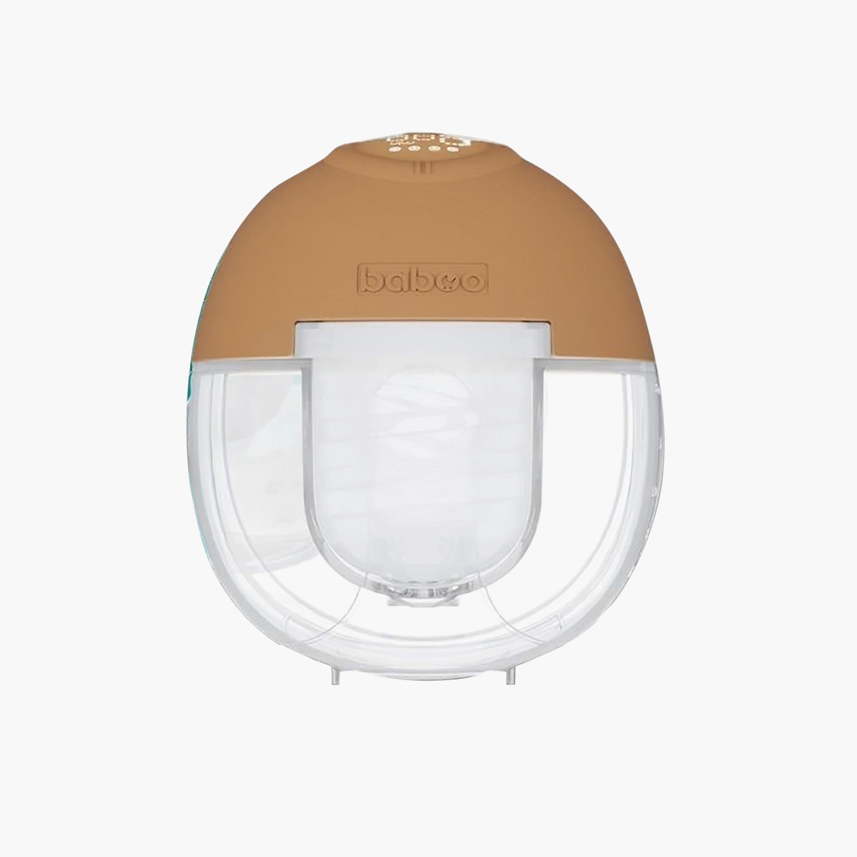 Baboo Double Electric Wearable Hands-Free Breast Pump W10 - 360 ml - Cacao-baby-feeding-breastfeedingandcare-image-4