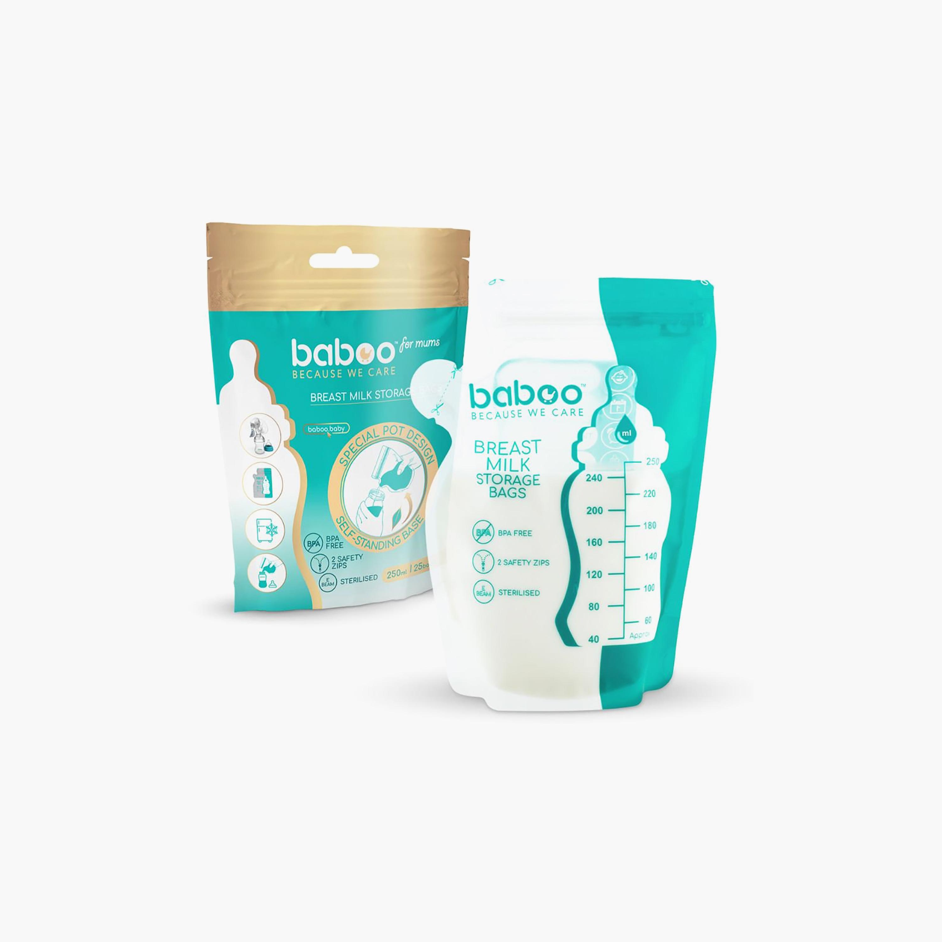 Baboo 25-Piece Easy Pour Breastmilk Storage Bags - 250 ml-baby-feeding-breastfeedingandcare-image-1