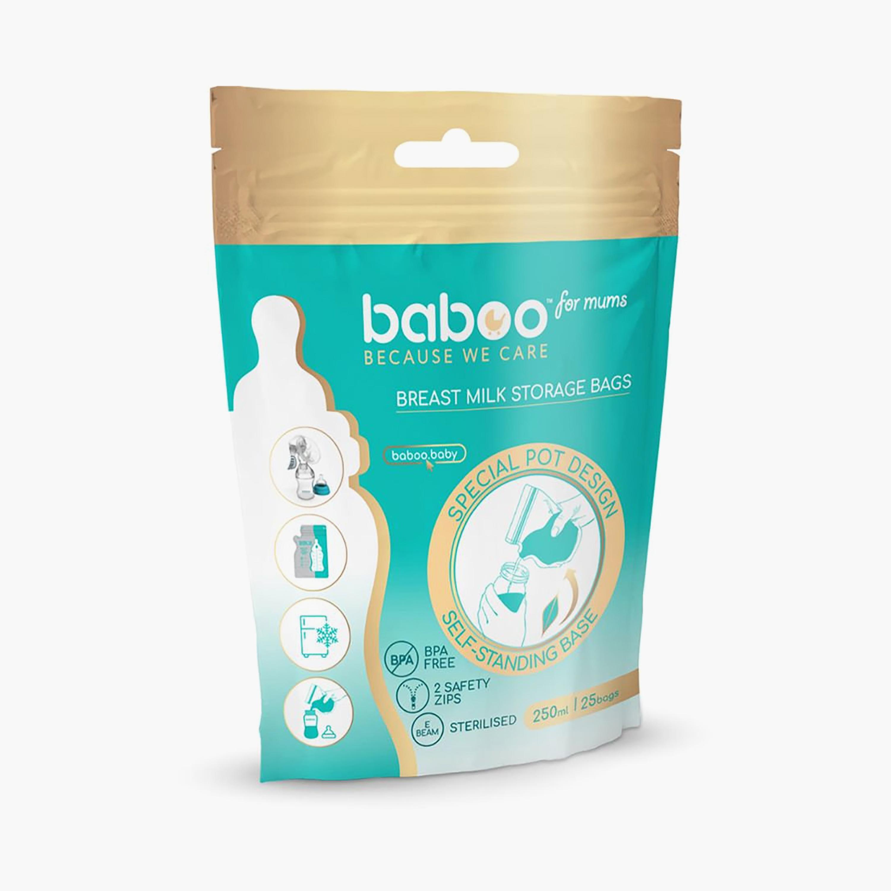 Baboo 25-Piece Easy Pour Breastmilk Storage Bags - 250 ml-baby-feeding-breastfeedingandcare-image-2