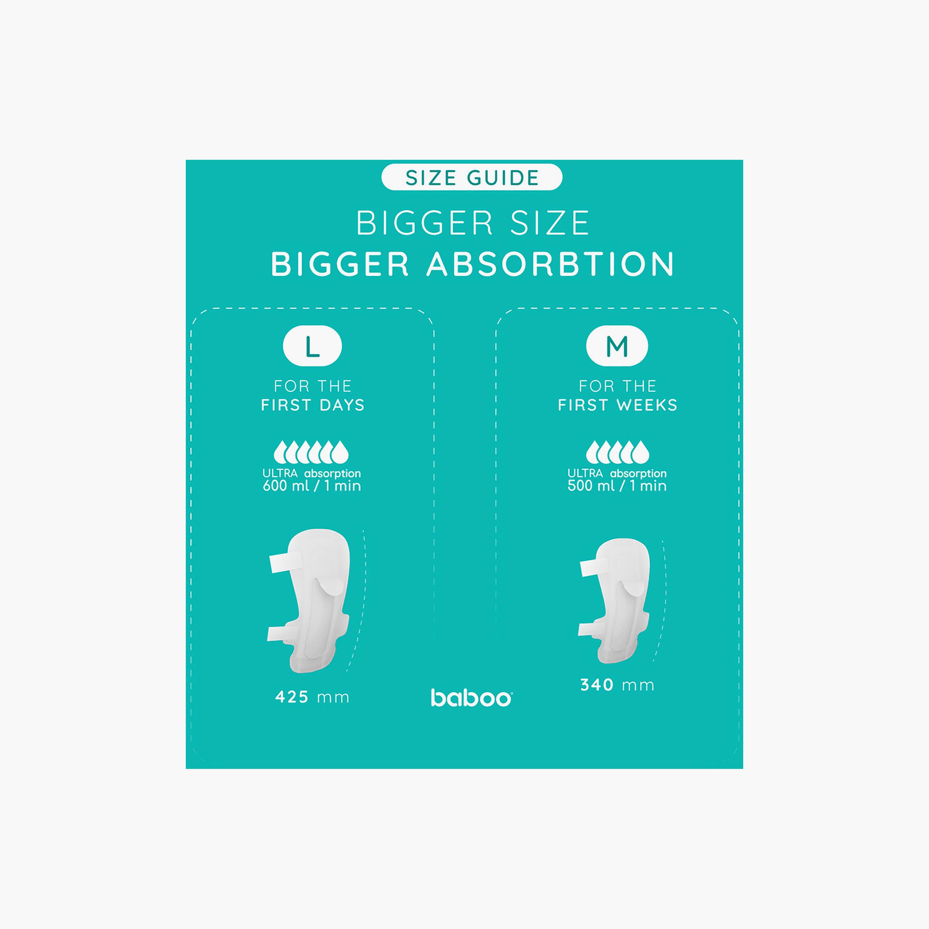 Baboo 10-Piece Postpartum Disposable Maternity Pads - M-women-clothing-maternity-lingerie-panties-image-5