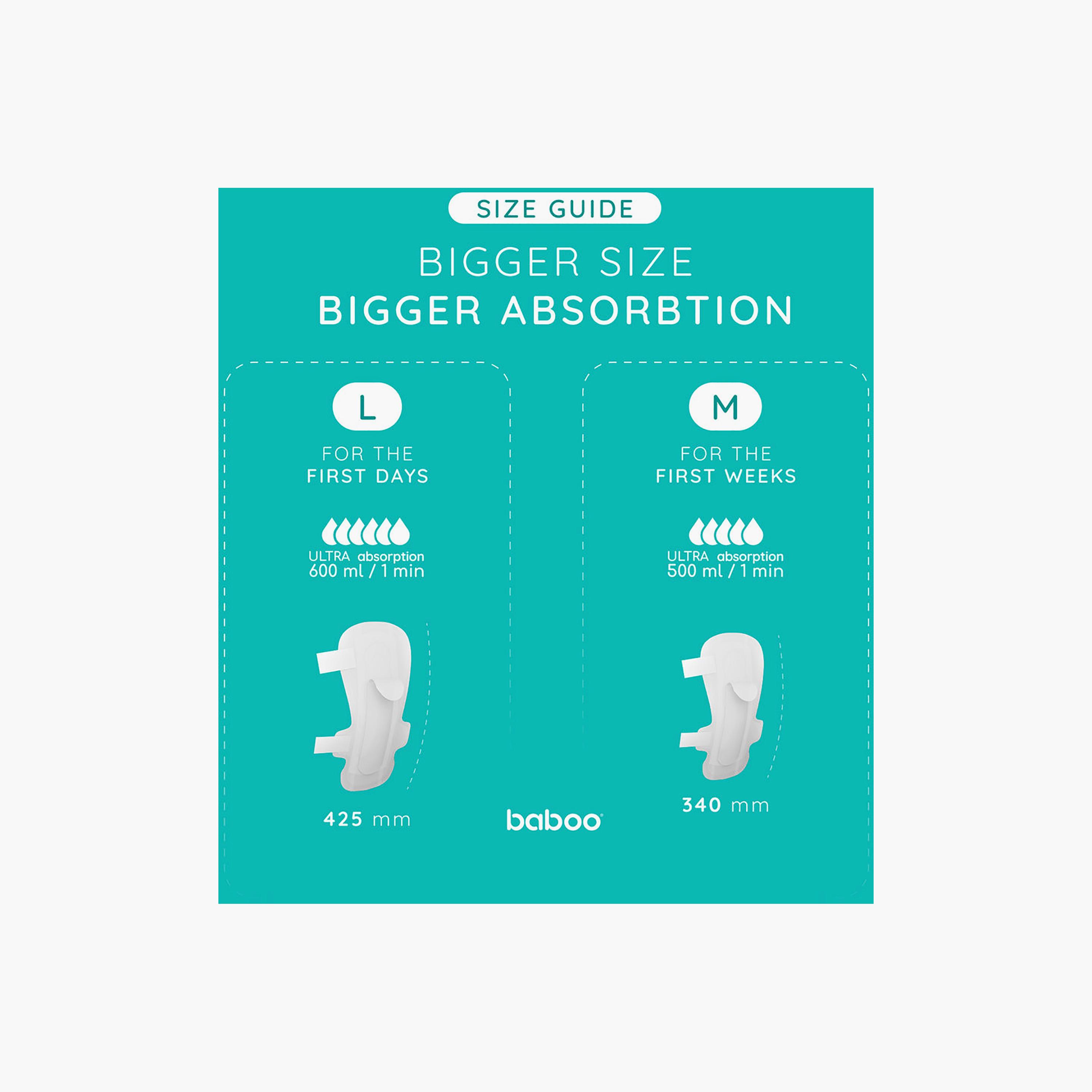 Baboo 8-Piece Postpartum Disposable Maternity Pads - L-women-clothing-maternity-lingerie-panties-image-5