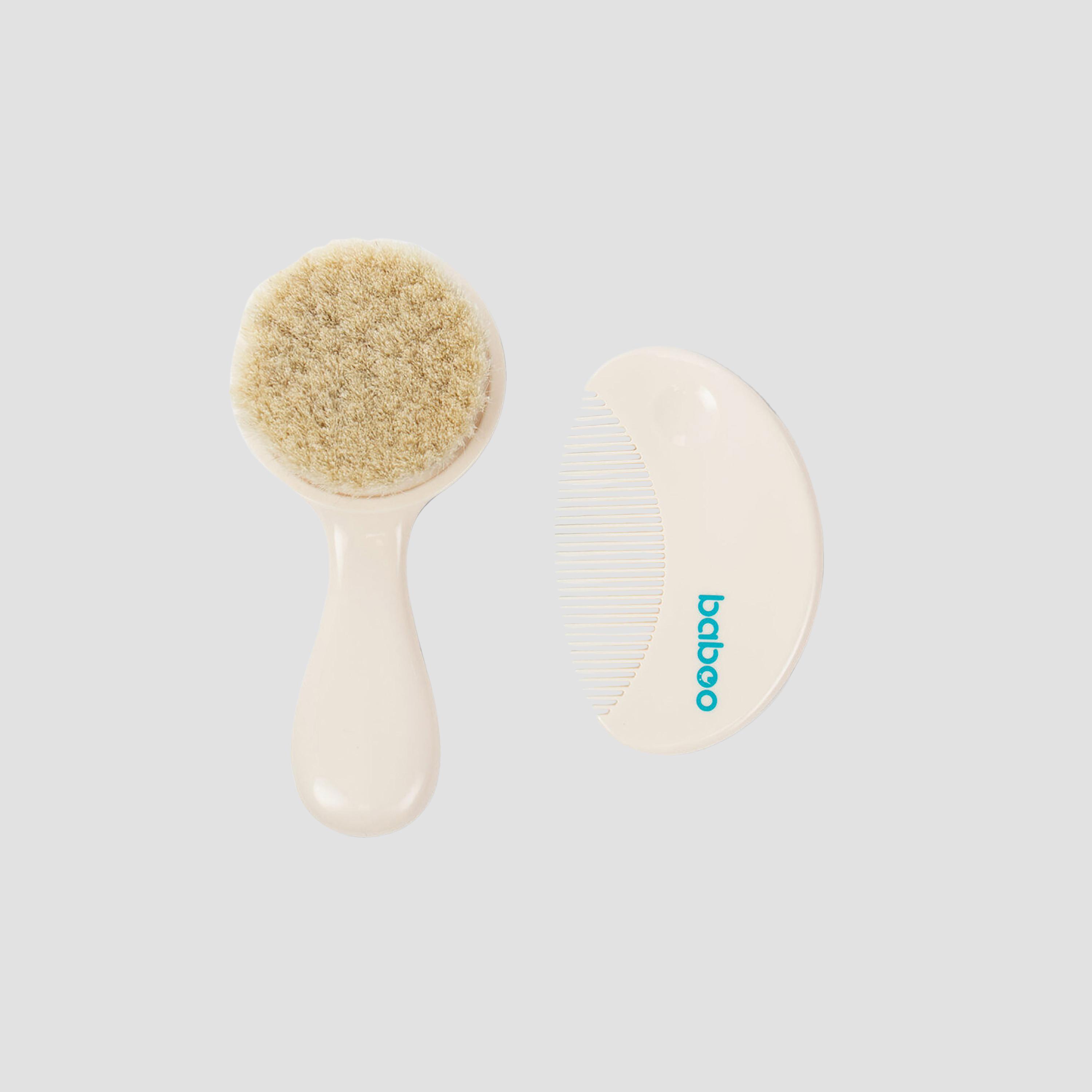Baboo Brush & Comb Set - Cream-baby-bathandcare-hairbodyskincare-image-1