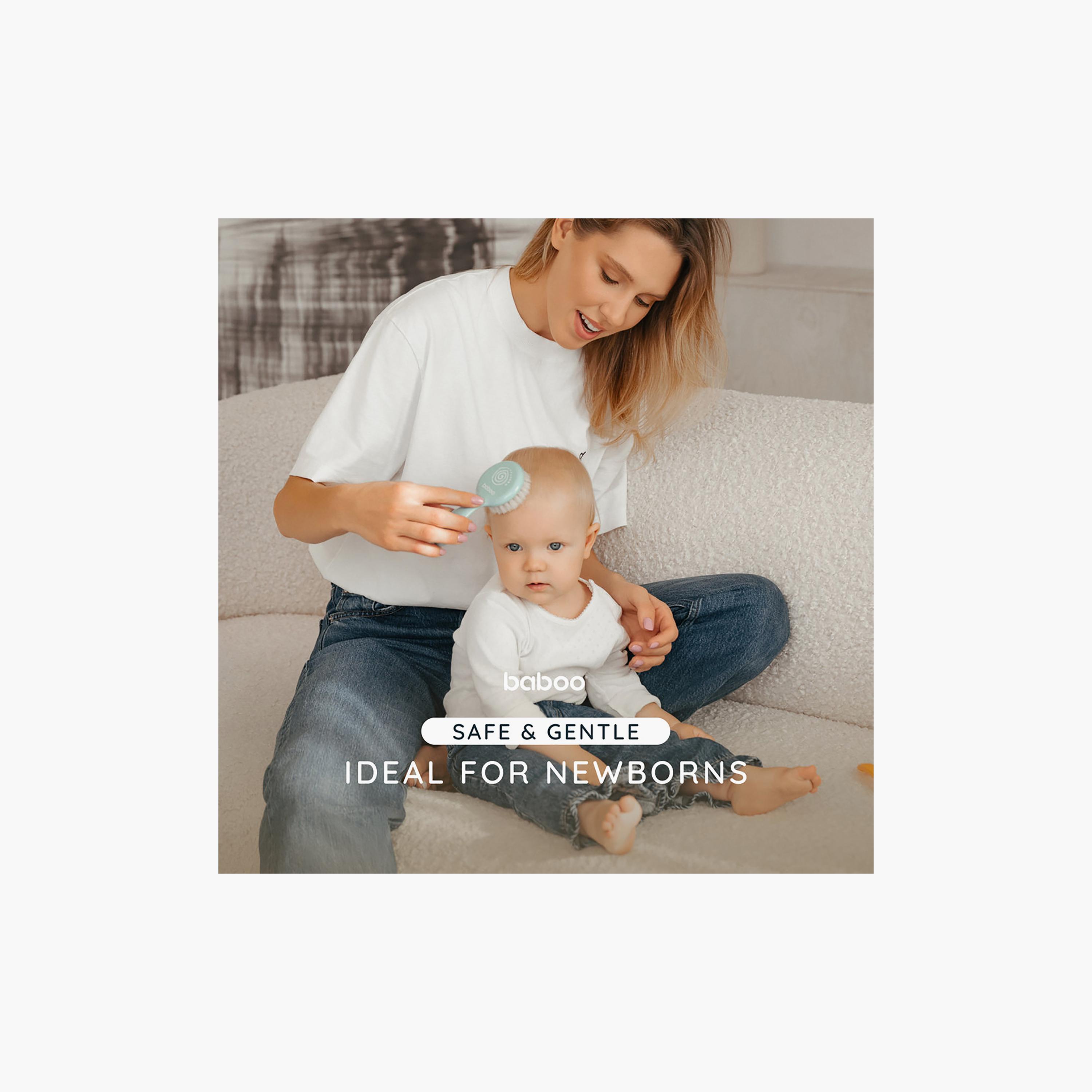 طقم فرشاة ومشط - كريمي من بابو-baby-bathandcare-hairbodyskincare-image-7