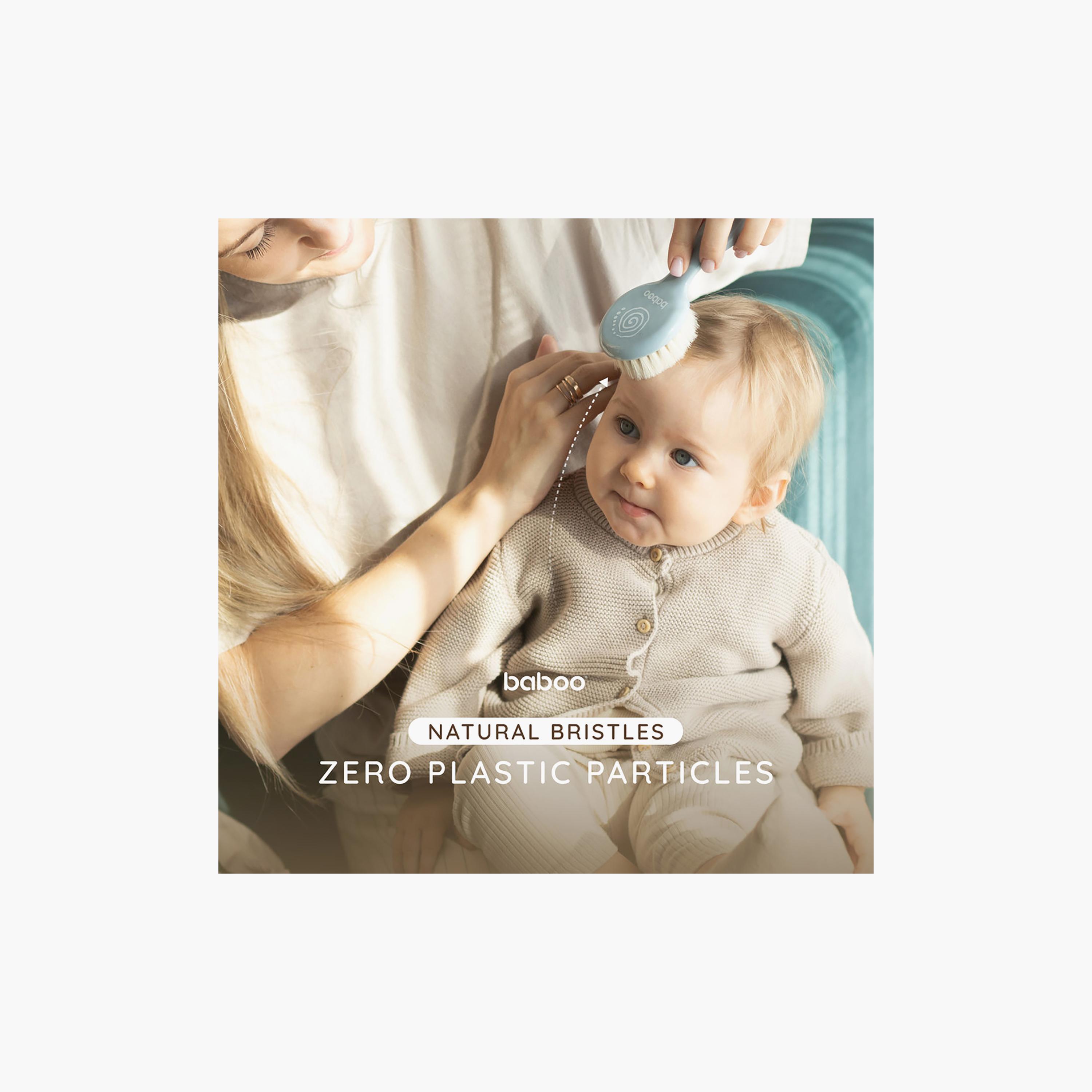 طقم فرشاة ومشط - كريمي من بابو-baby-bathandcare-hairbodyskincare-image-8