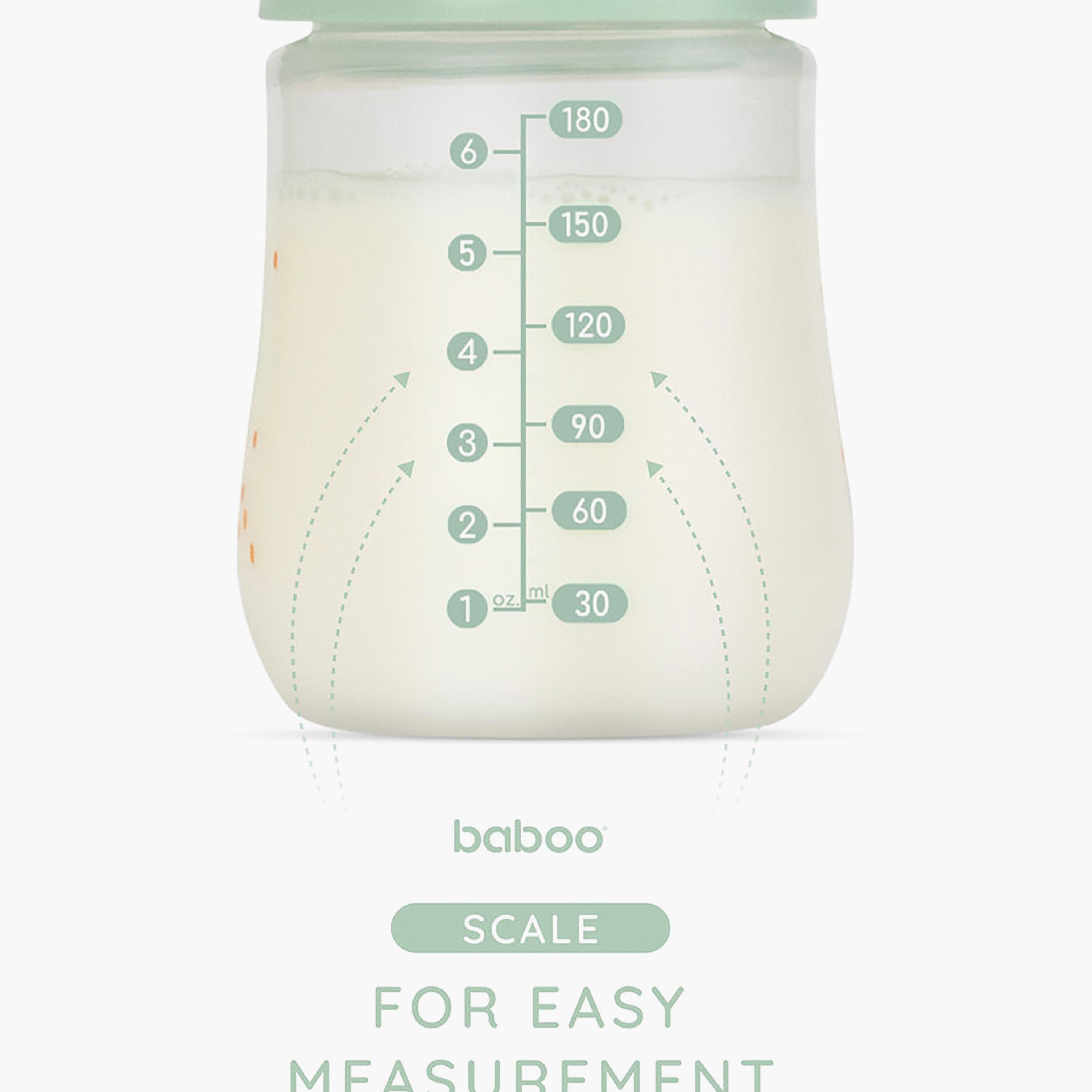 Baboo Anti-Colic Wide Neck Feeding Bottle - 180 ml - Peachy Keen - 0 Months+-baby-feeding-feedingbottles-bottlesandteats-image-8