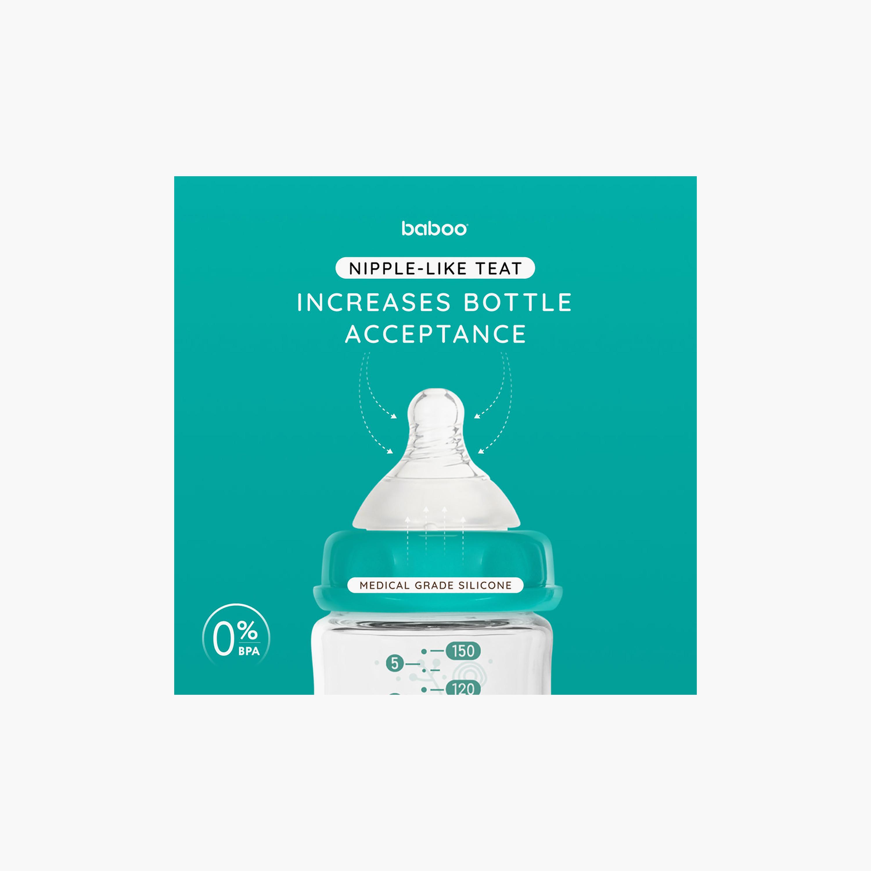 زجاجة مضادة للمغص ذات عنق واسع - 250 مل - 3 أشهر + من بابو-baby-feeding-feedingbottles-bottlesandteats-image-10