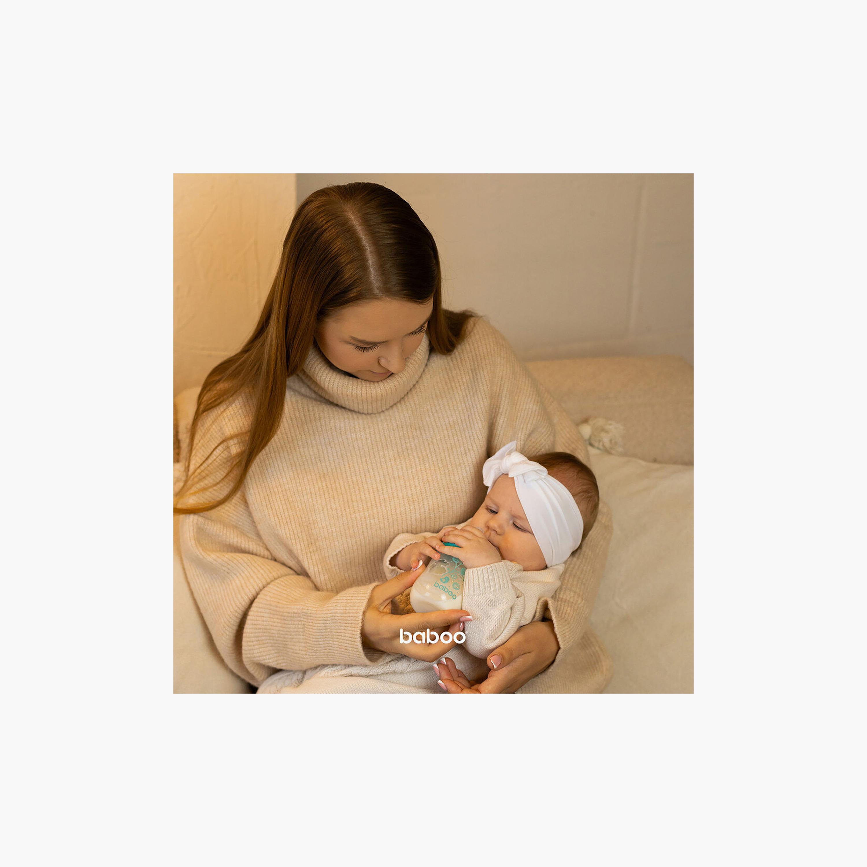 زجاجة مضادة للمغص ذات عنق واسع - 250 مل - 3 أشهر + من بابو-baby-feeding-feedingbottles-bottlesandteats-image-2