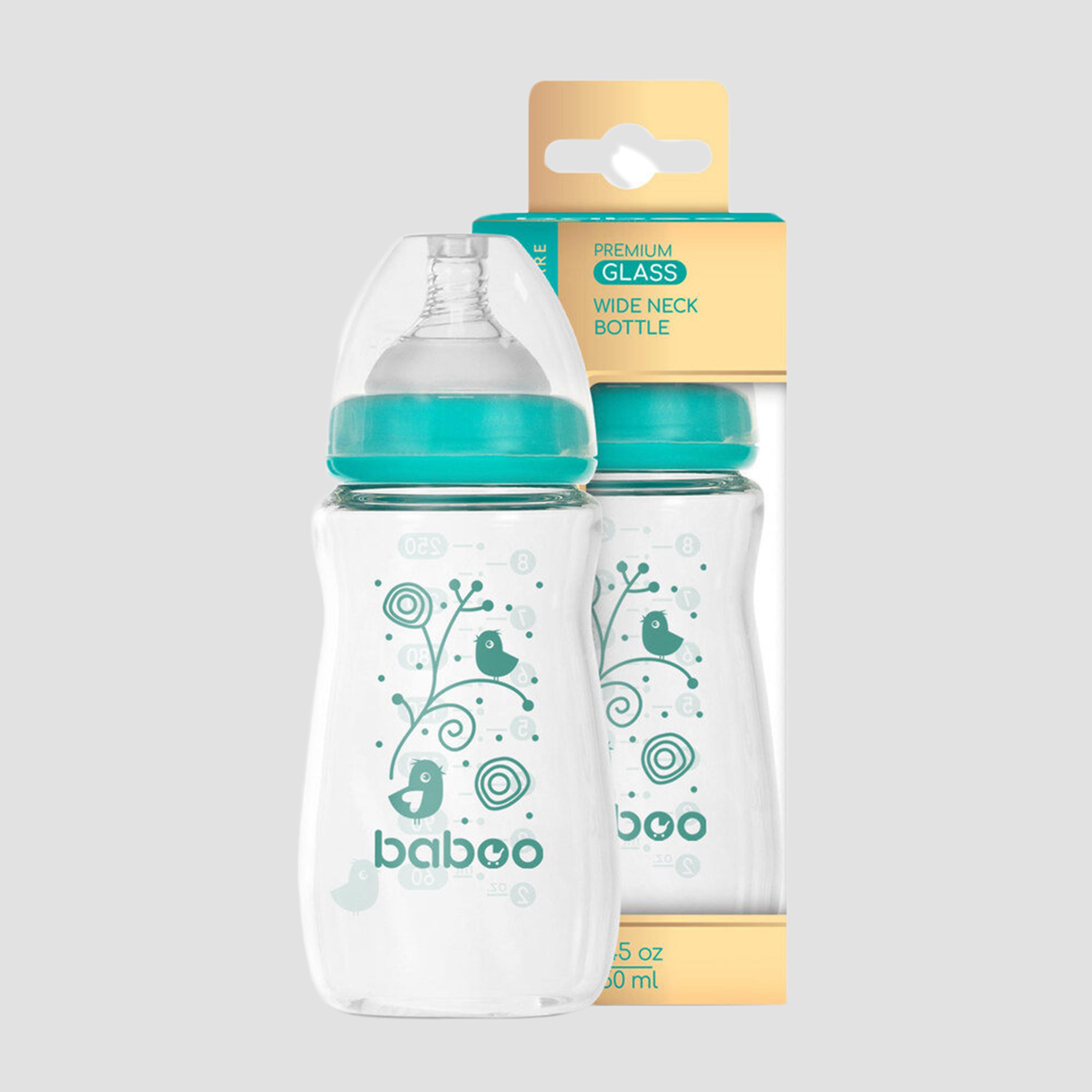 زجاجة مضادة للمغص ذات عنق واسع - 250 مل - 3 أشهر + من بابو-baby-feeding-feedingbottles-bottlesandteats-image-6