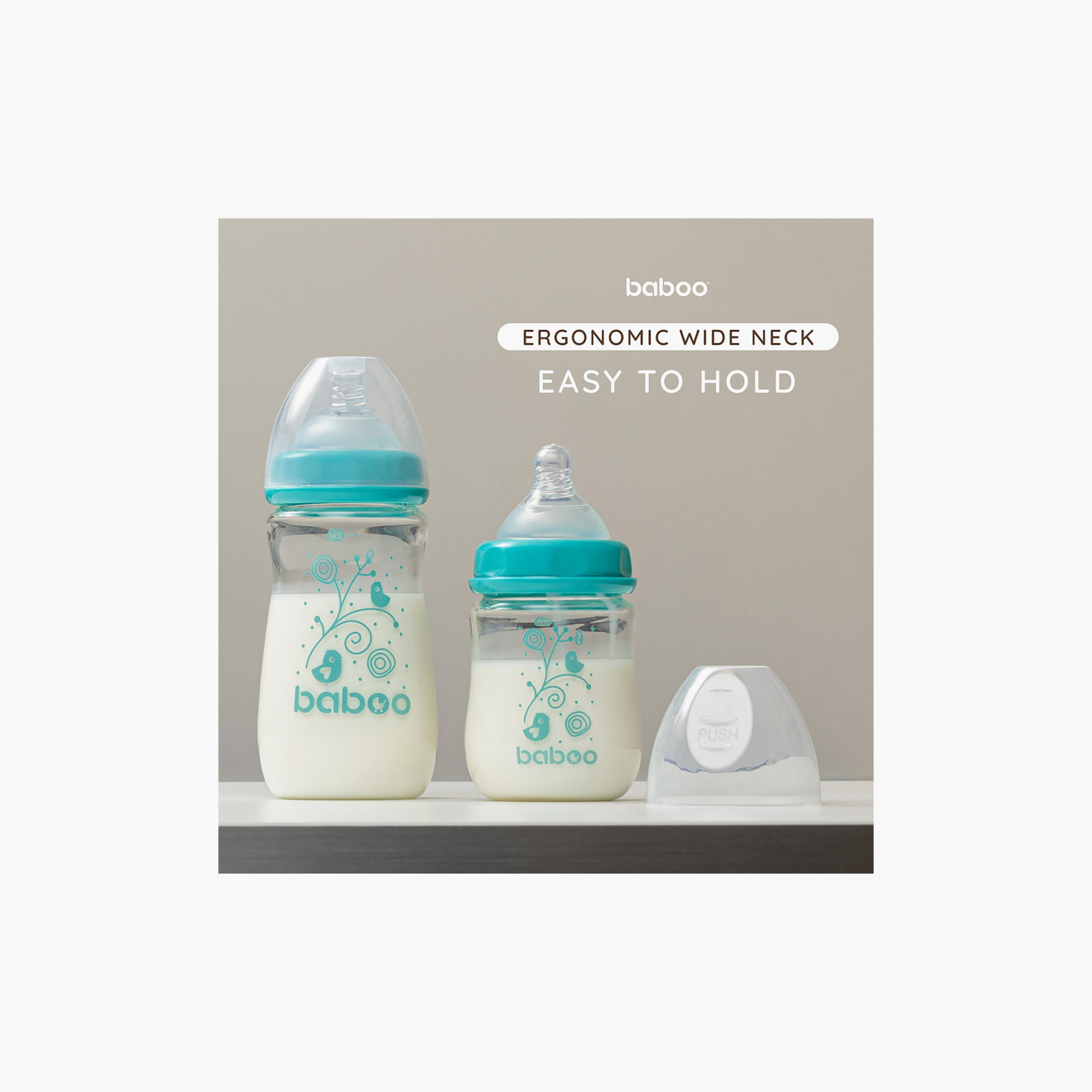 زجاجة مضادة للمغص ذات عنق واسع - 250 مل - 3 أشهر + من بابو-baby-feeding-feedingbottles-bottlesandteats-image-9
