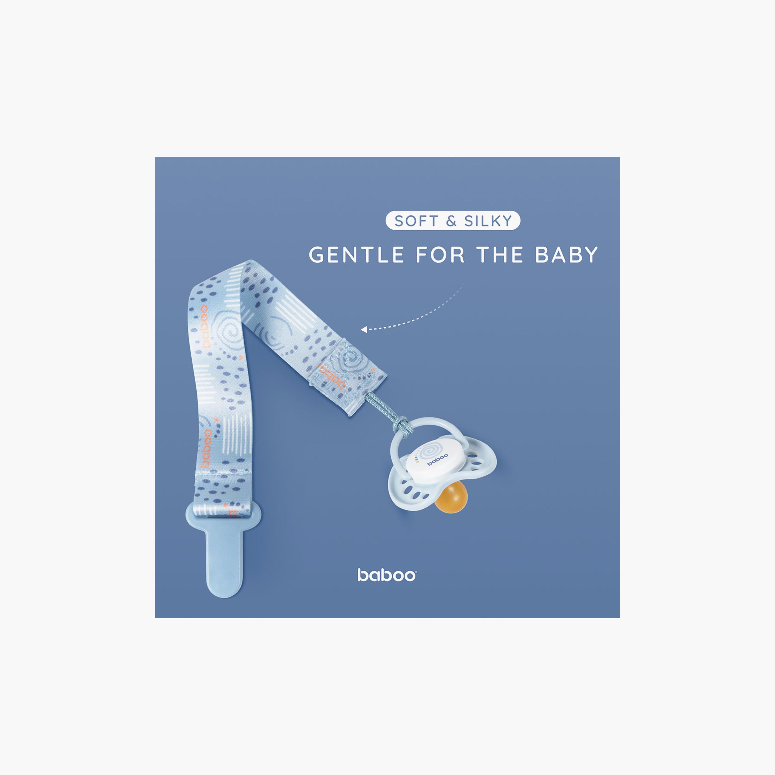 مشبك لهاية قماشية - أزرق ضبابي -0 أشهر + من بابو-baby-feeding-pacifiers-image-7