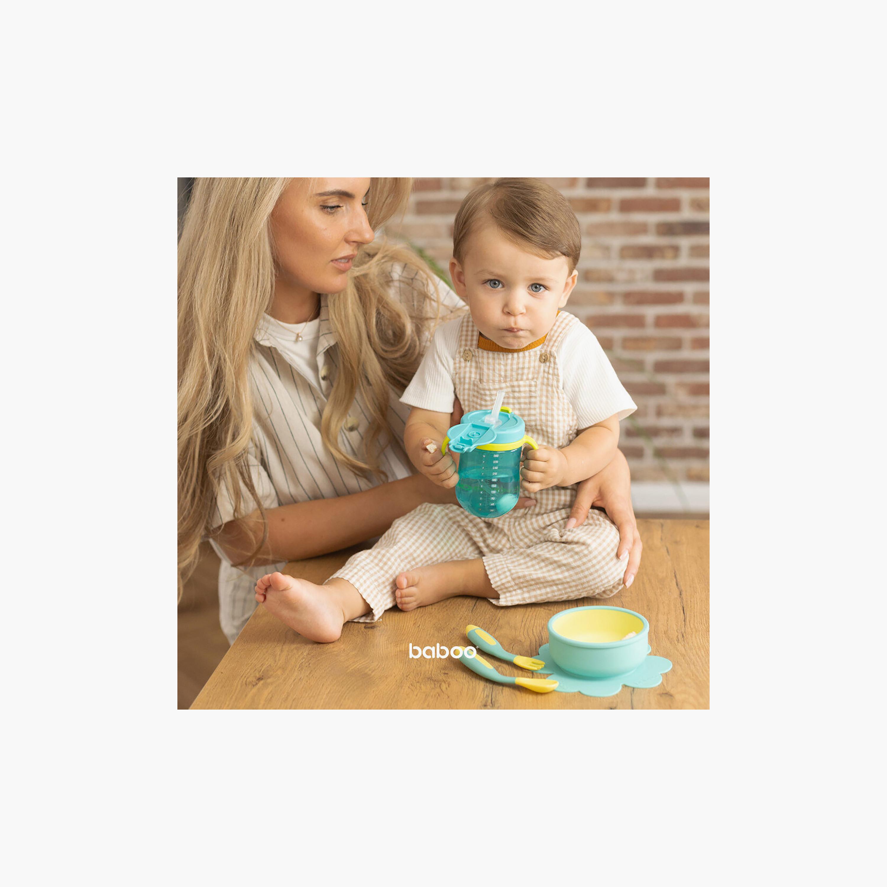 Baboo Sippy Cup with Silicone Straw & Weighted Ball - Lagoon Fiesta - 300 ml - 9 Months+-baby-feeding-mealtimeessentials-image-7