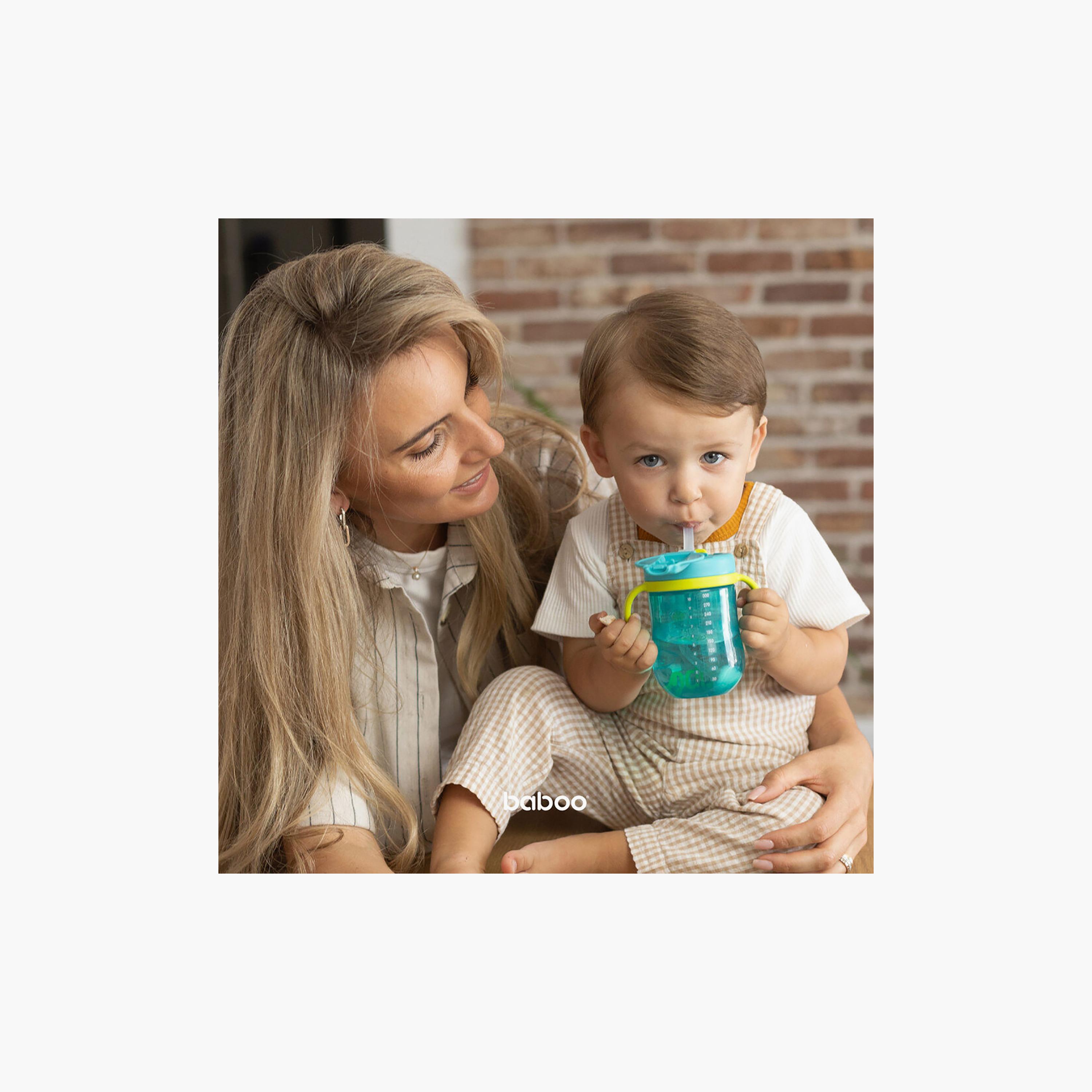 Baboo Sippy Cup with Silicone Straw & Weighted Ball - Lagoon Fiesta - 300 ml - 9 Months+-baby-feeding-mealtimeessentials-image-8