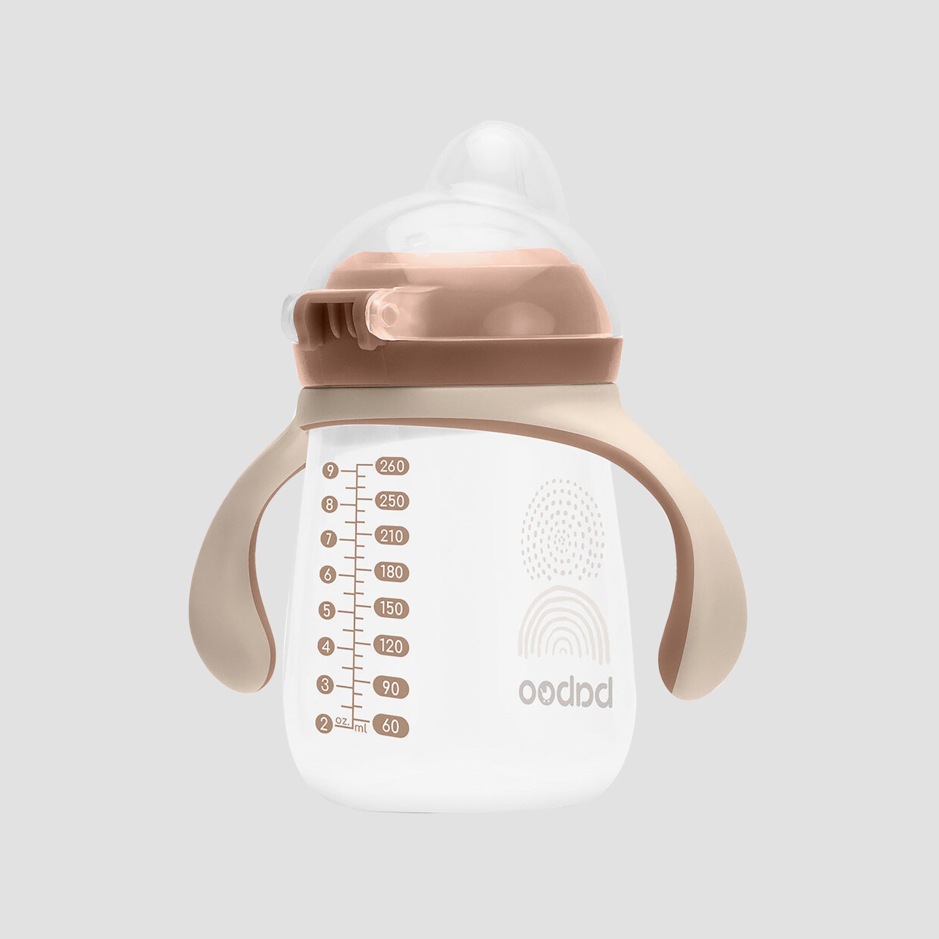 كوب شرب للأطفال بفوهة سيليكون - أو ناتورال - 260 مل -6 أشهر + من بابو-baby-feeding-mealtimeessentials-image-2