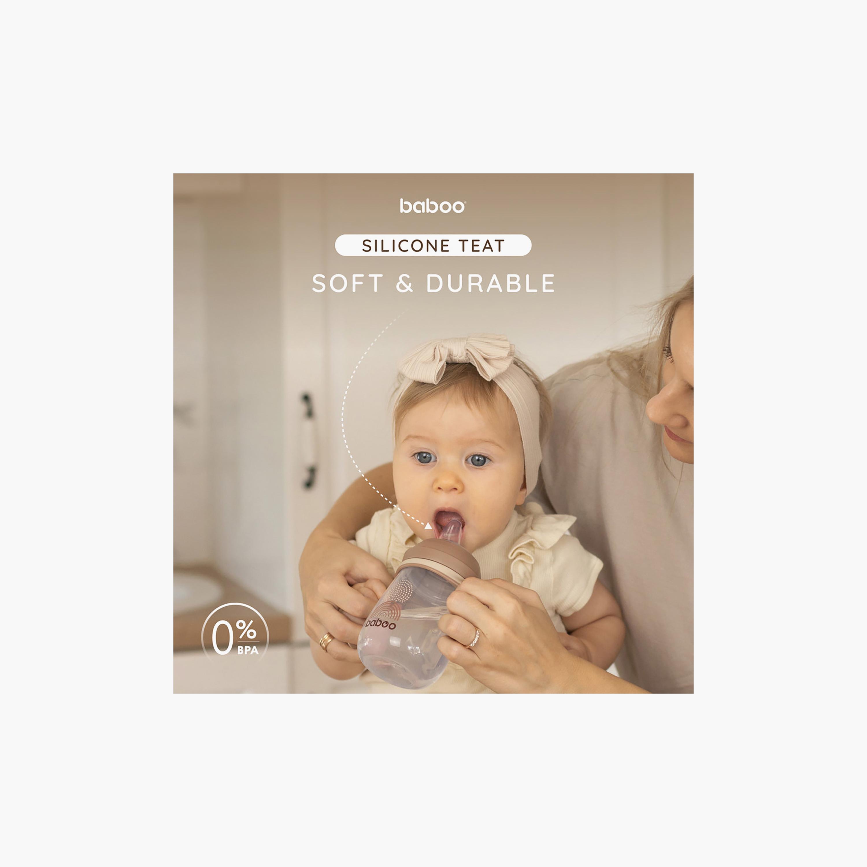 كوب شرب للأطفال بفوهة سيليكون - أو ناتورال - 260 مل -6 أشهر + من بابو-baby-feeding-mealtimeessentials-image-5