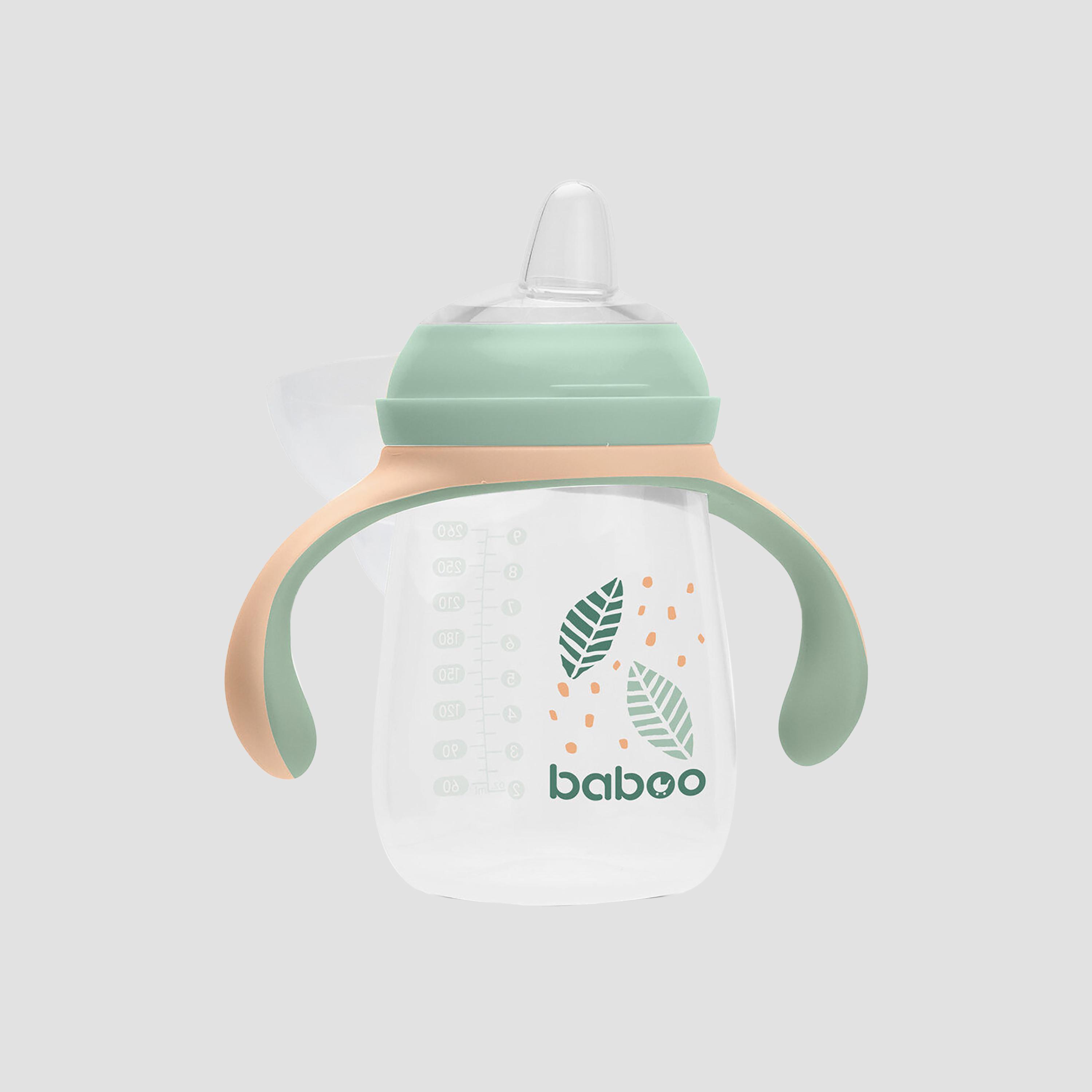 Baboo Sippy Cup with Silicone Spout - Peachy Keen - 260 ml - 6 Months+-baby-feeding-mealtimeessentials-image-1