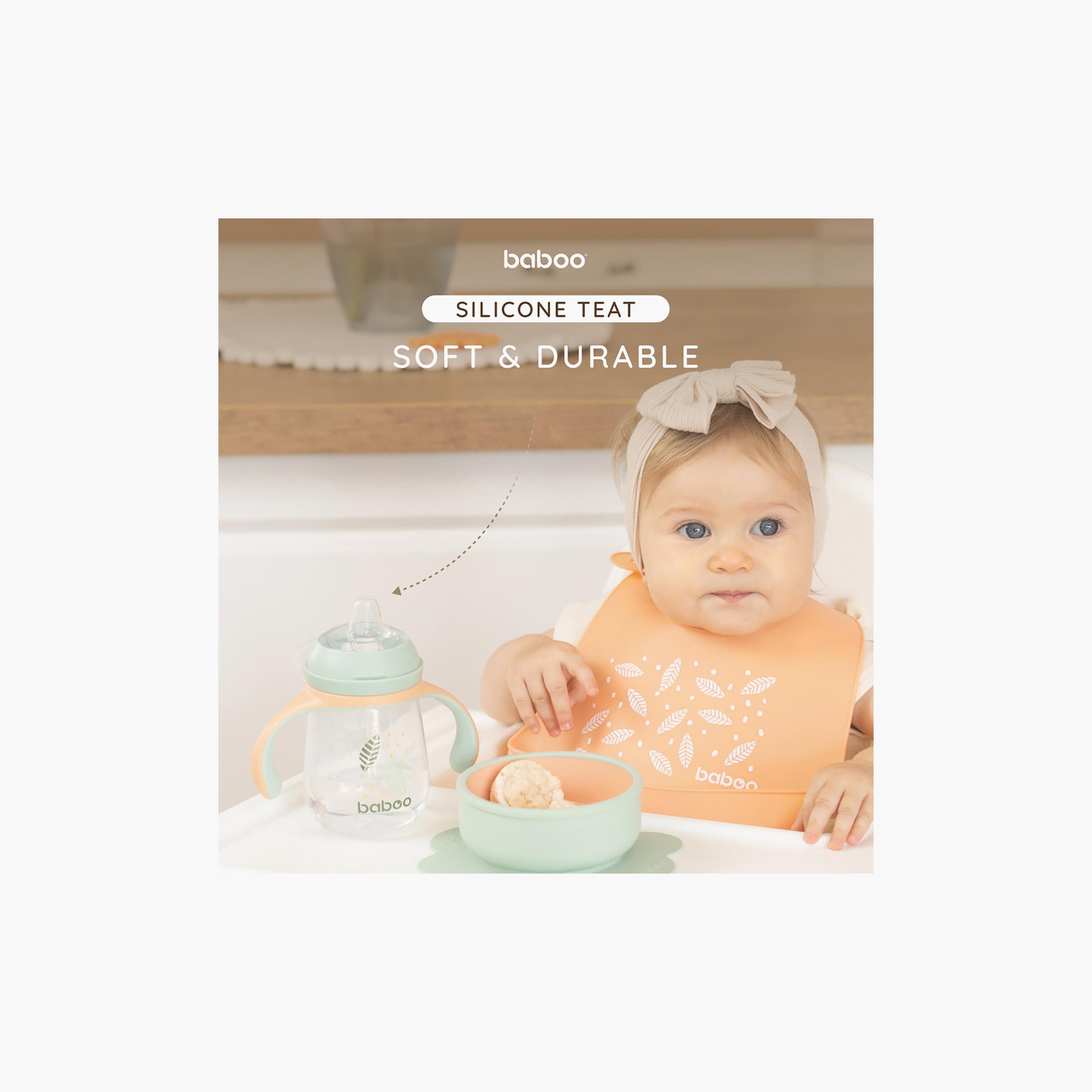 Baboo Sippy Cup with Silicone Spout - Peachy Keen - 260 ml - 6 Months+-baby-feeding-mealtimeessentials-image-4