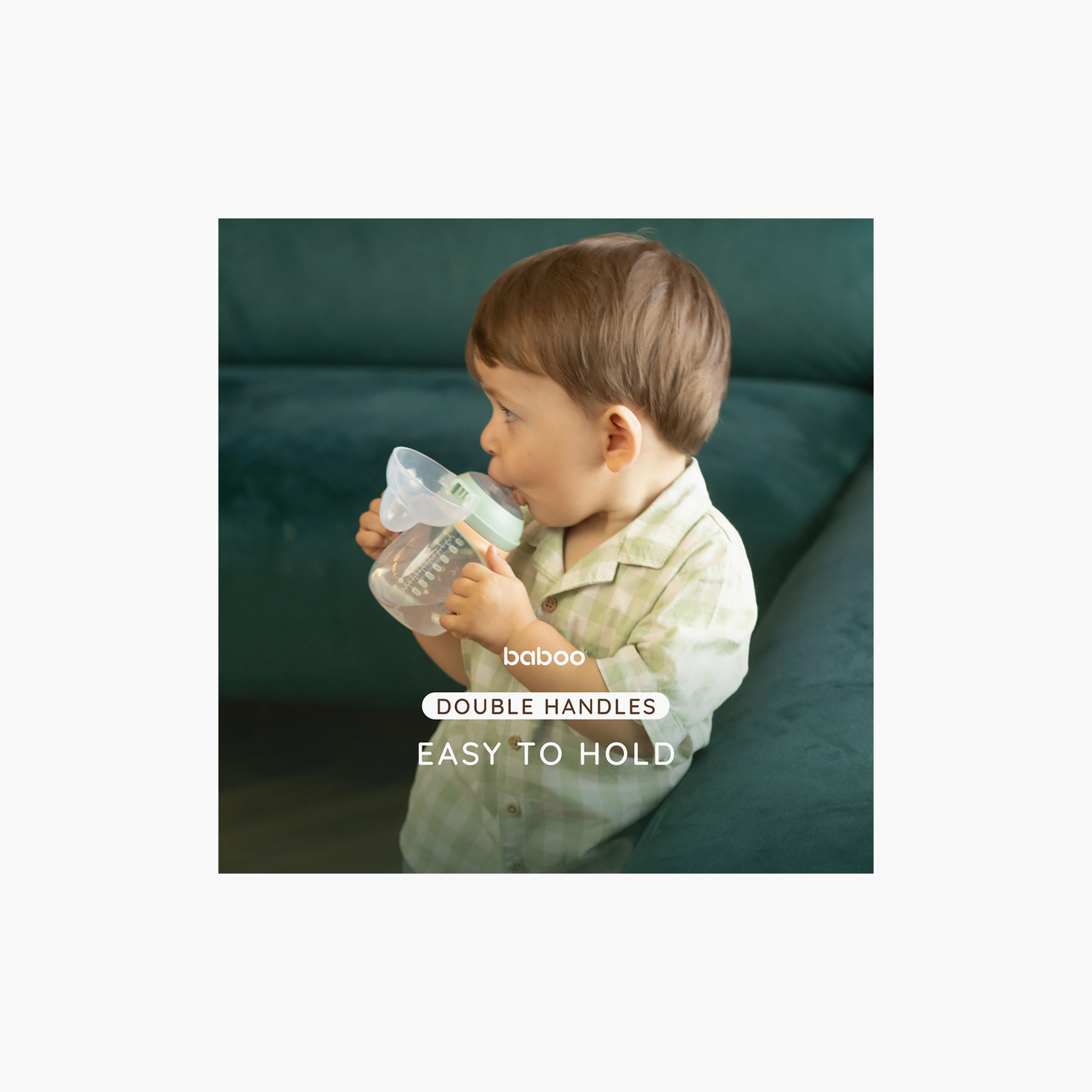 Baboo Sippy Cup with Silicone Spout - Peachy Keen - 260 ml - 6 Months+-baby-feeding-mealtimeessentials-image-5