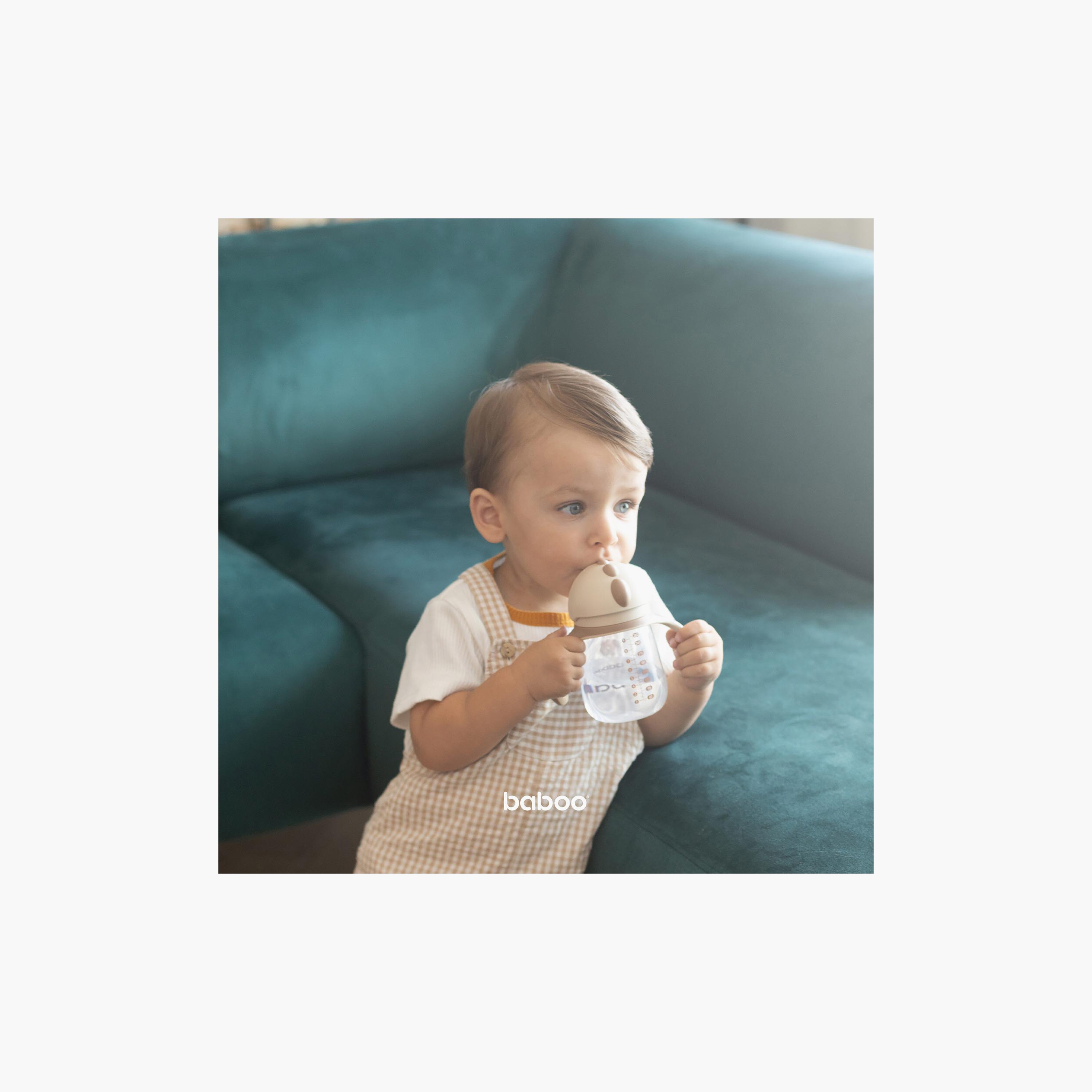 كوب شرب للأطفال مع ماصة سيليكون - أو ناتورال - 260 مل - 9 أشهر + من بابو-baby-feeding-mealtimeessentials-image-8