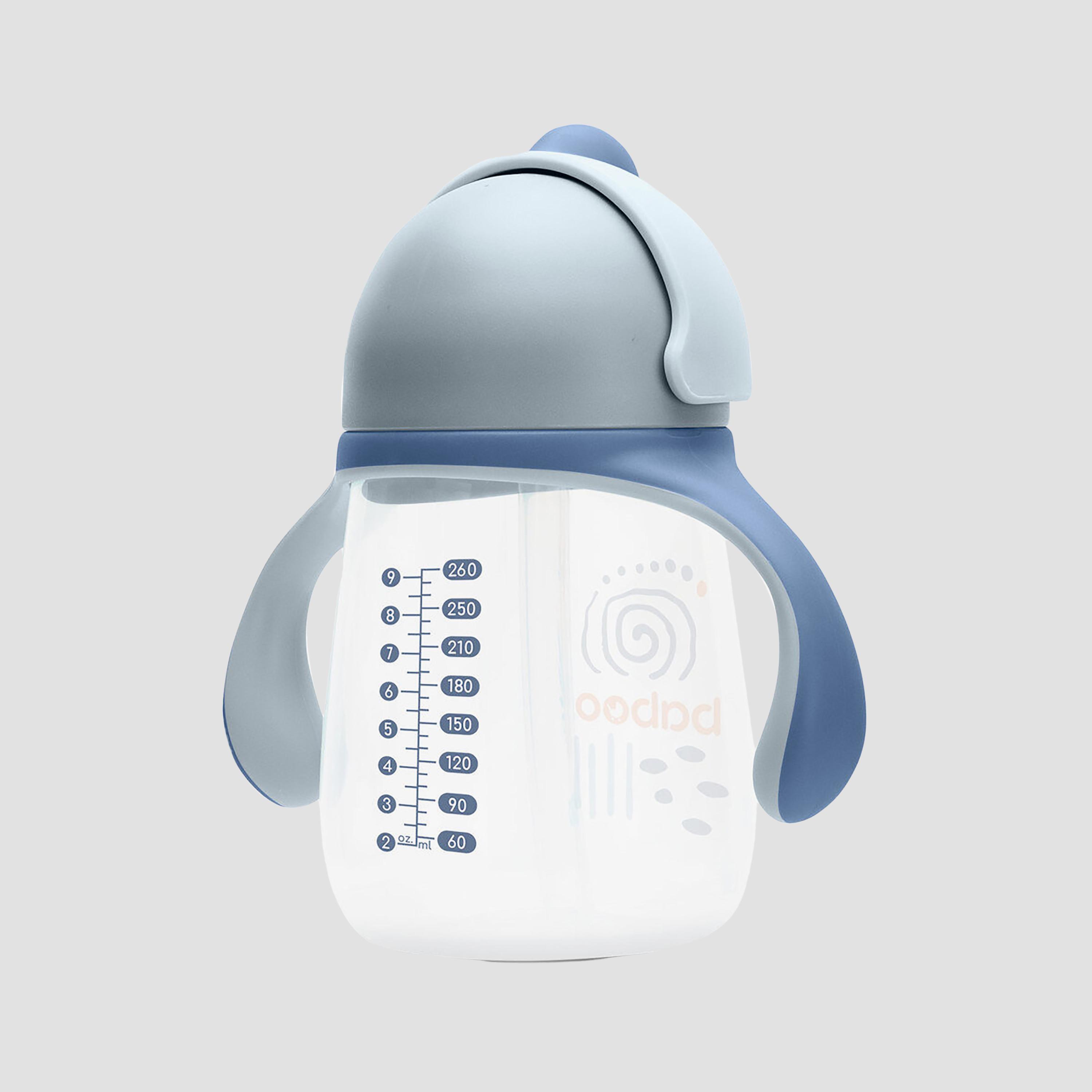 Baboo Sippy Cup with Silicone Straw - Blue Haze - 260 ml - 9 Months+-baby-feeding-mealtimeessentials-image-2