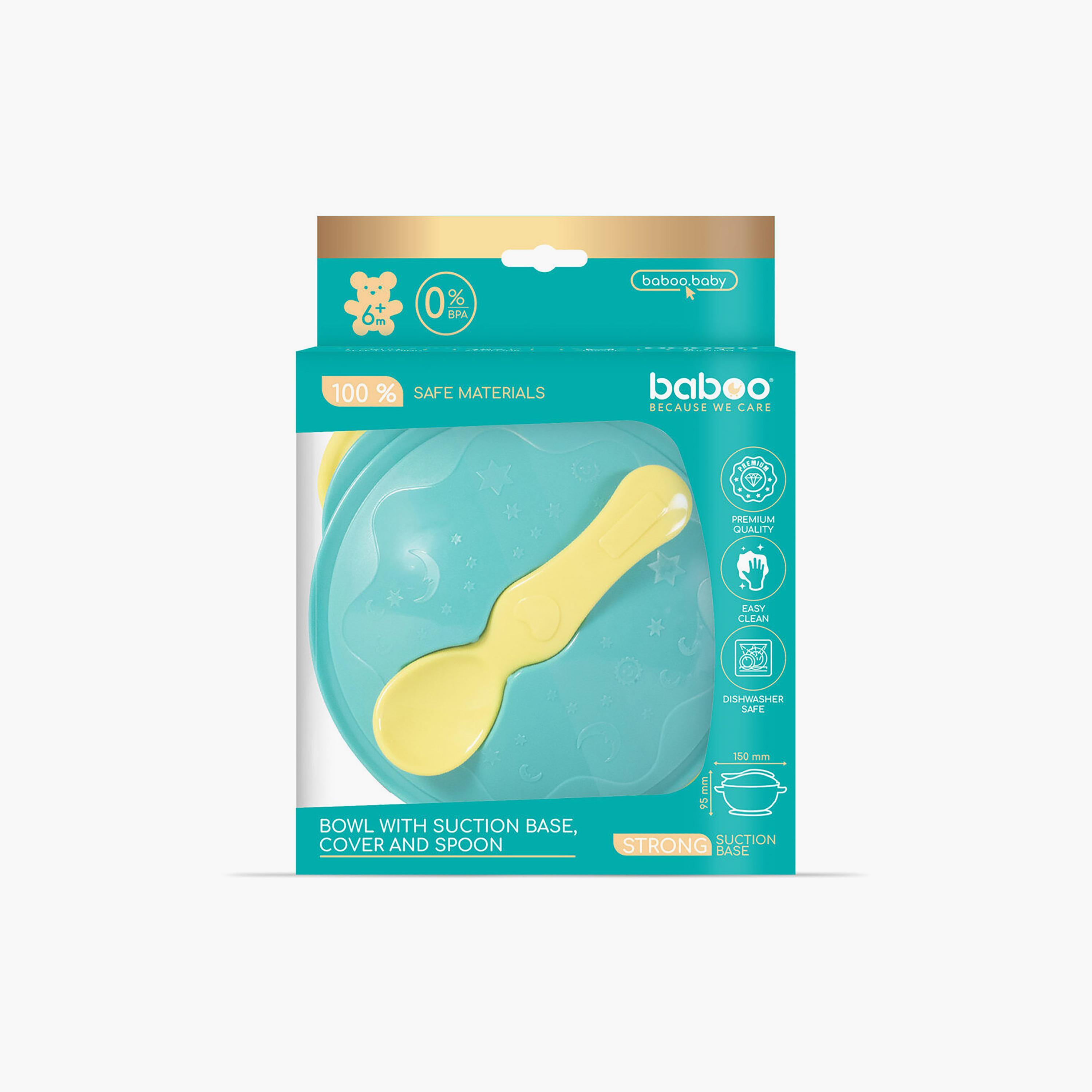 Baboo Feeding Bowl with Suction Base & Spoon Set - 6 Months+-baby-feeding-mealtimeessentials-image-5