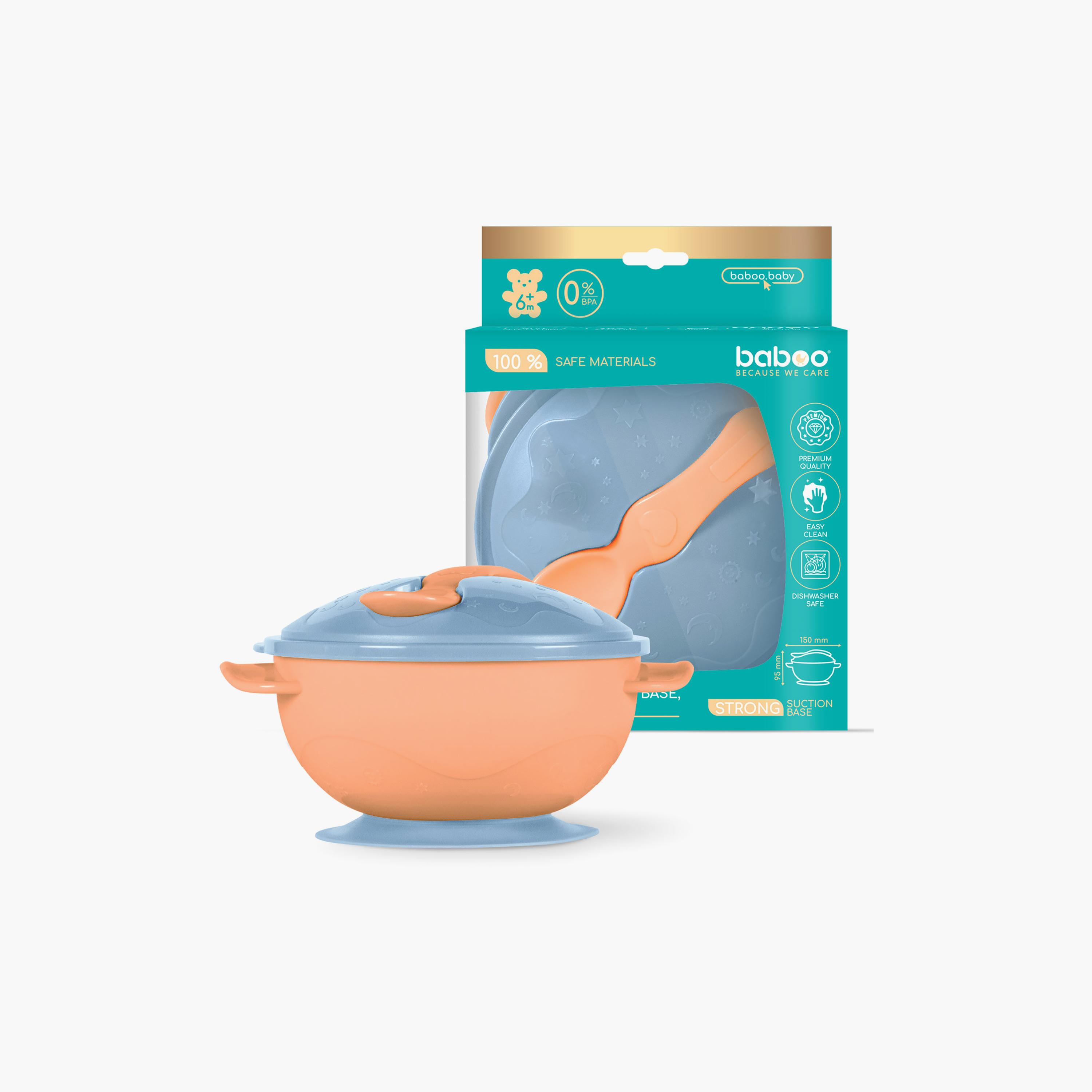 Baboo Feeding Bowl with Suction Base & Spoon Set - 6 Months+-baby-feeding-mealtimeessentials-image-4