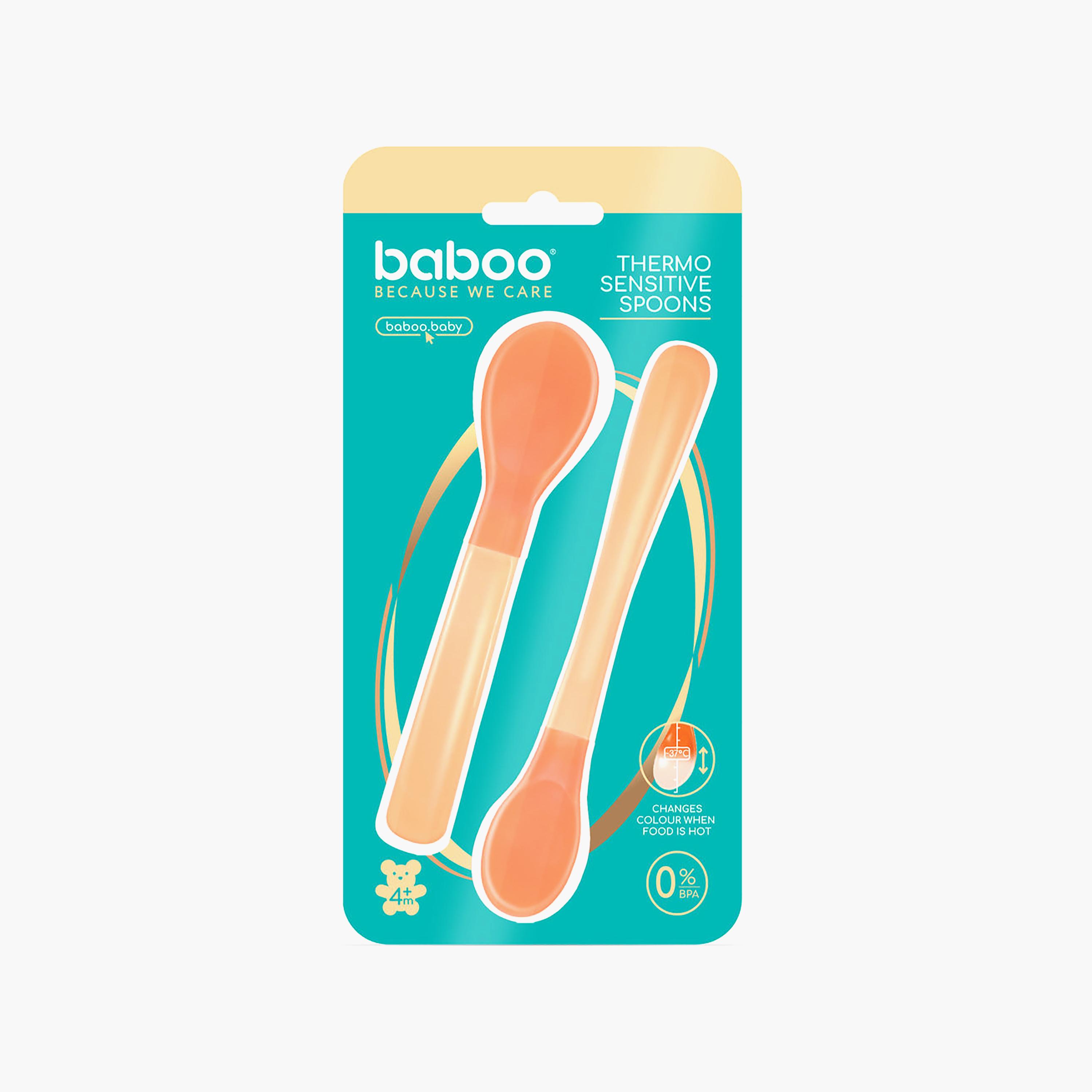Baboo 2-Piece Heat Sensitive Spoons - Peachy Keen - 4 Months+-baby-feeding-mealtimeessentials-image-4