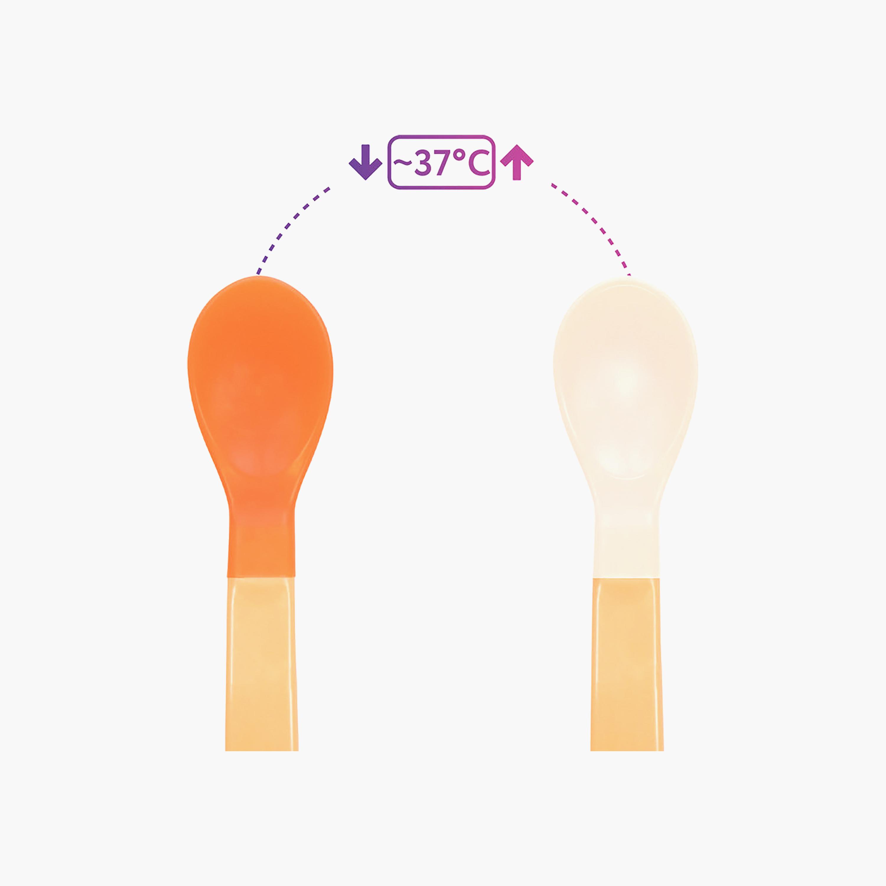 Baboo 2-Piece Heat Sensitive Spoons - Peachy Keen - 4 Months+-baby-feeding-mealtimeessentials-image-5