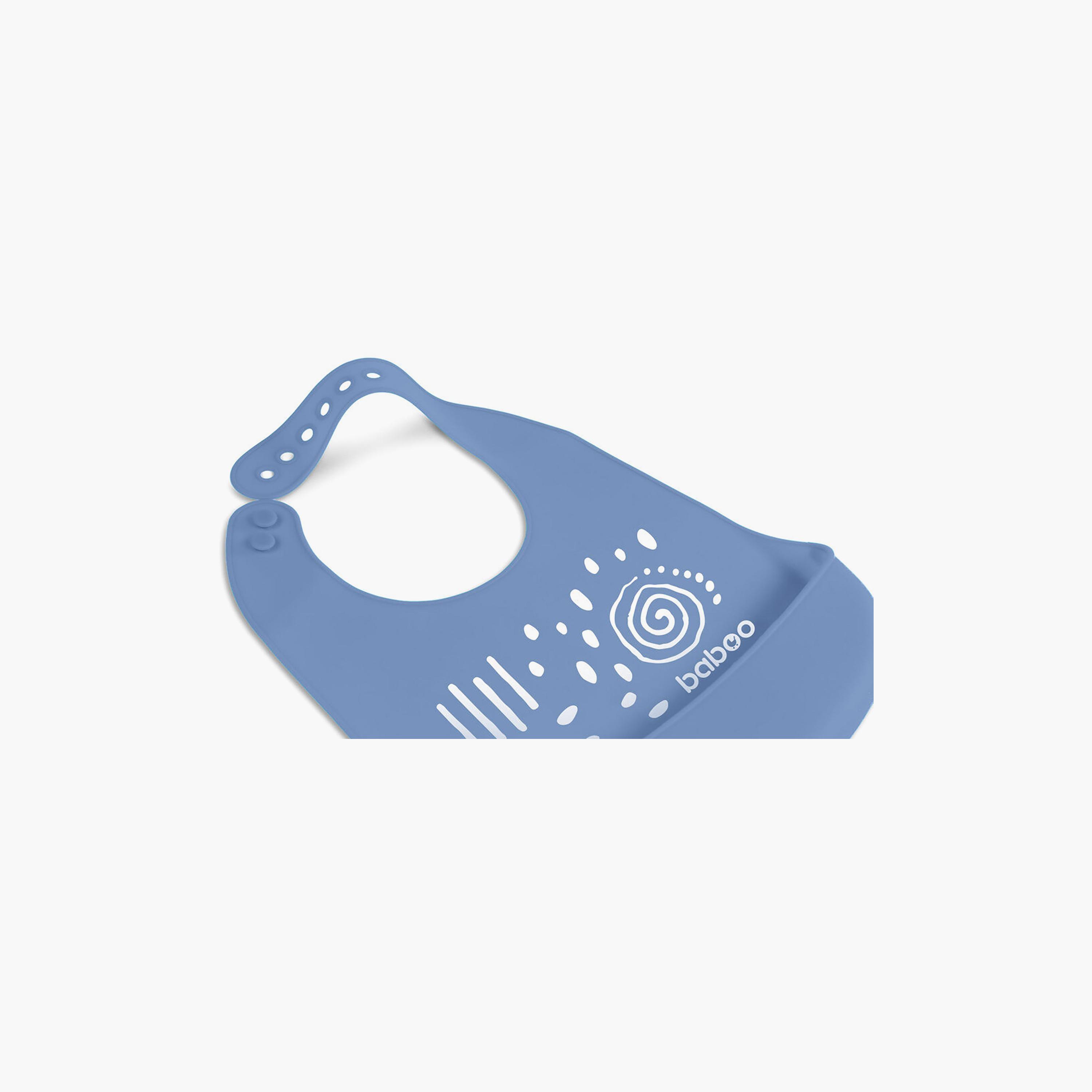 Baboo Silicone Bib - Blue Haze - 4 Months+-baby-feeding-bibs-image-3