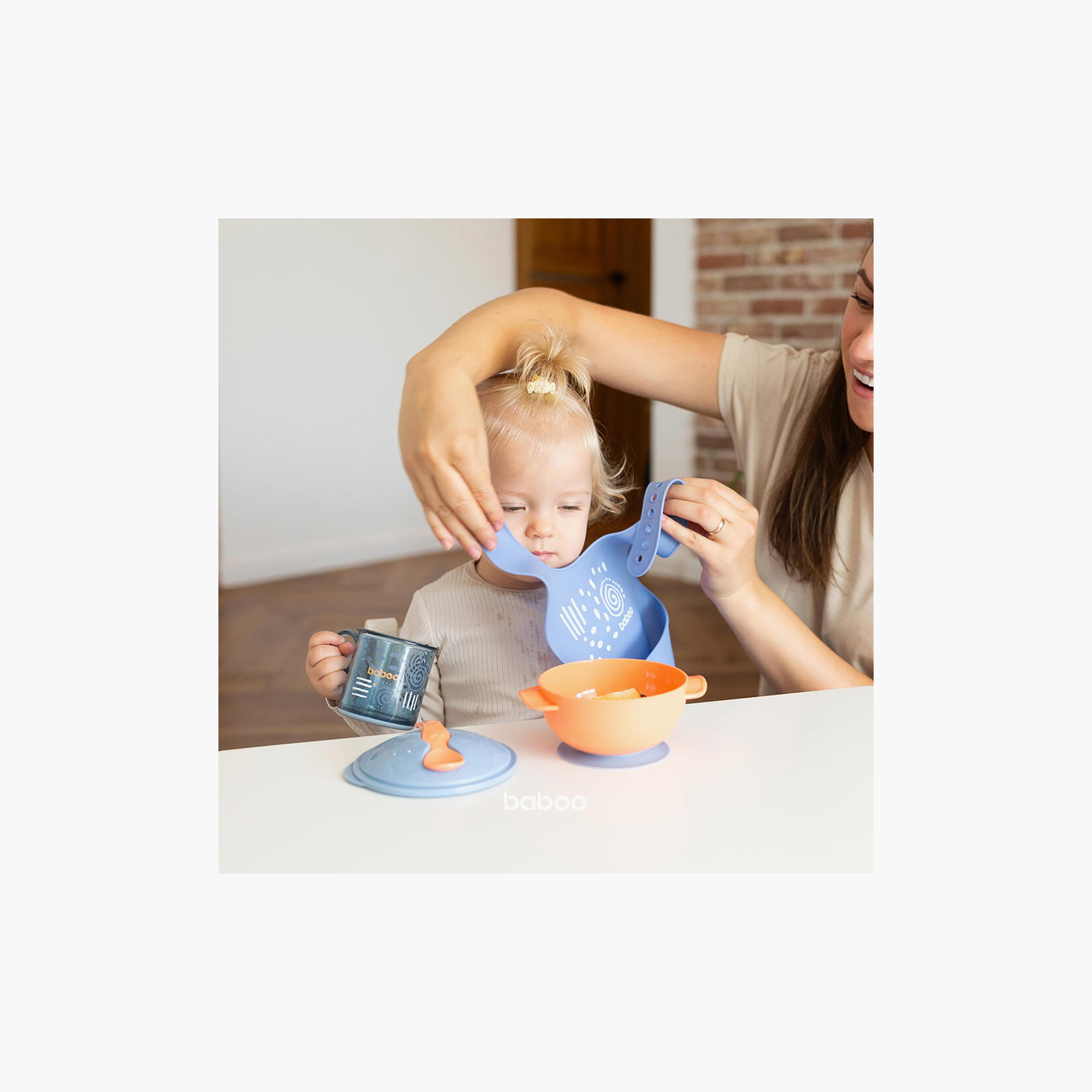 Baboo Silicone Bib - Blue Haze - 4 Months+-baby-feeding-bibs-image-7