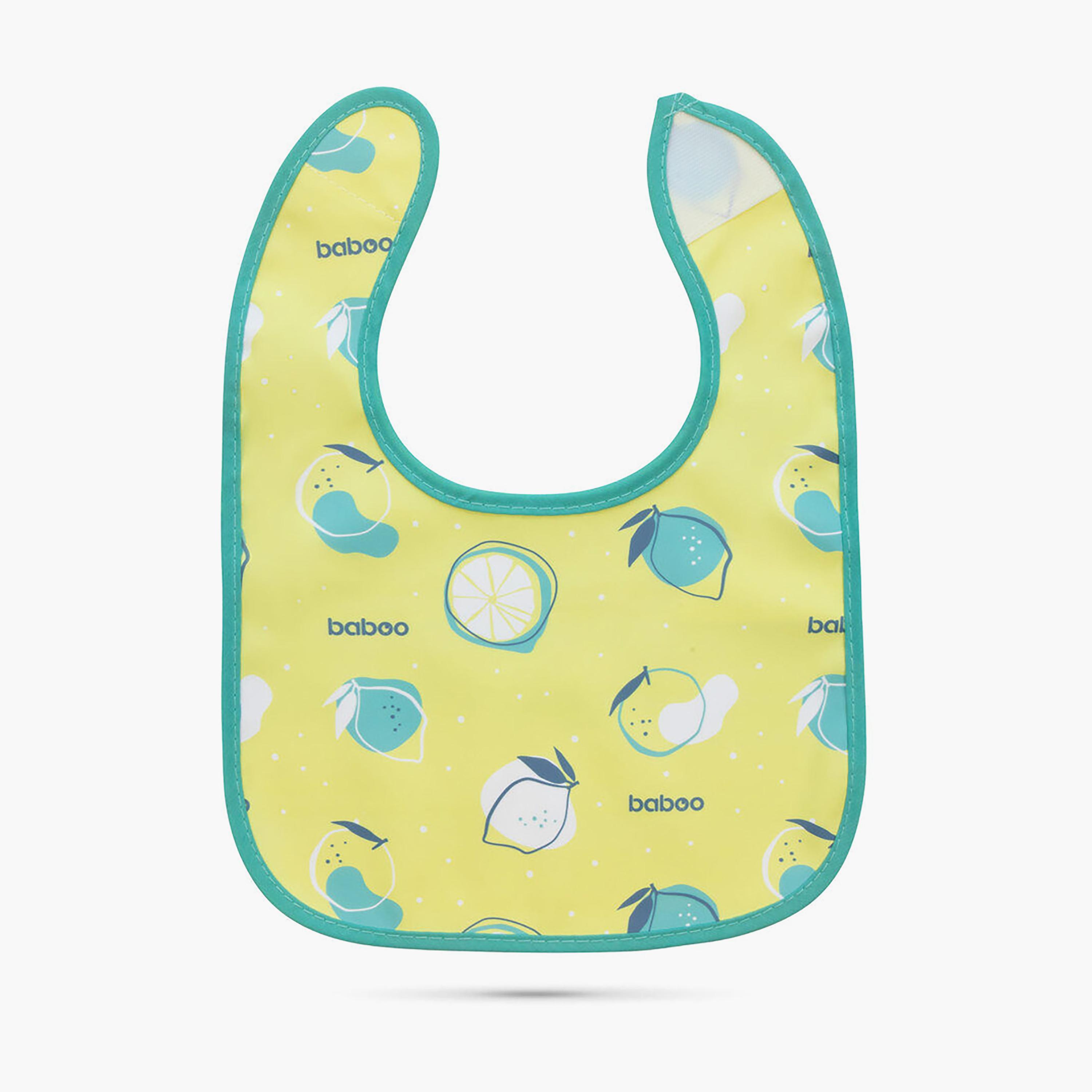Baboo 3-Piece Double Layer Waterproof Bib Set - Lagoon Fiesta - 0 Months+-baby-feeding-bibs-image-1