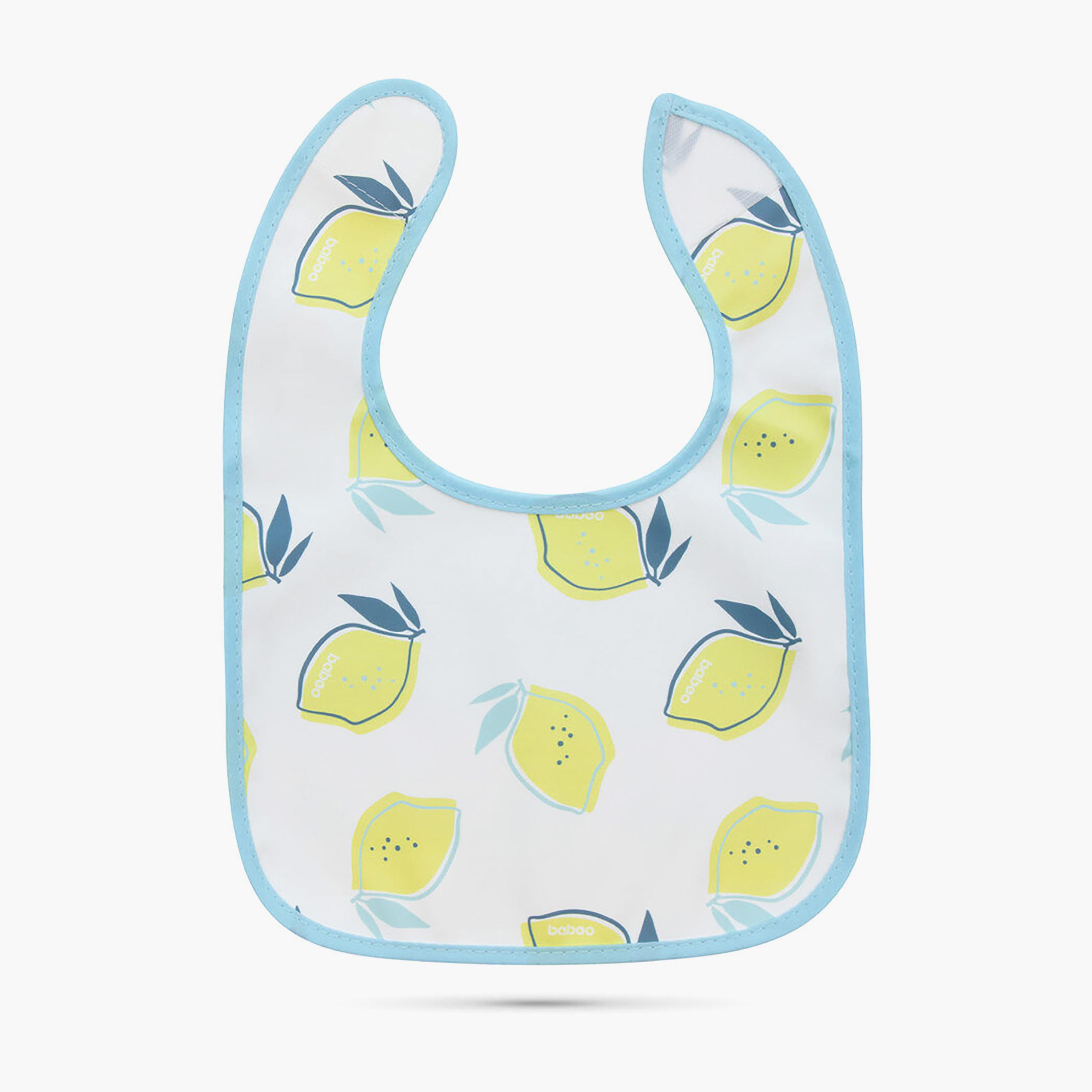 Baboo 3-Piece Double Layer Waterproof Bib Set - Lagoon Fiesta - 0 Months+-baby-feeding-bibs-image-2