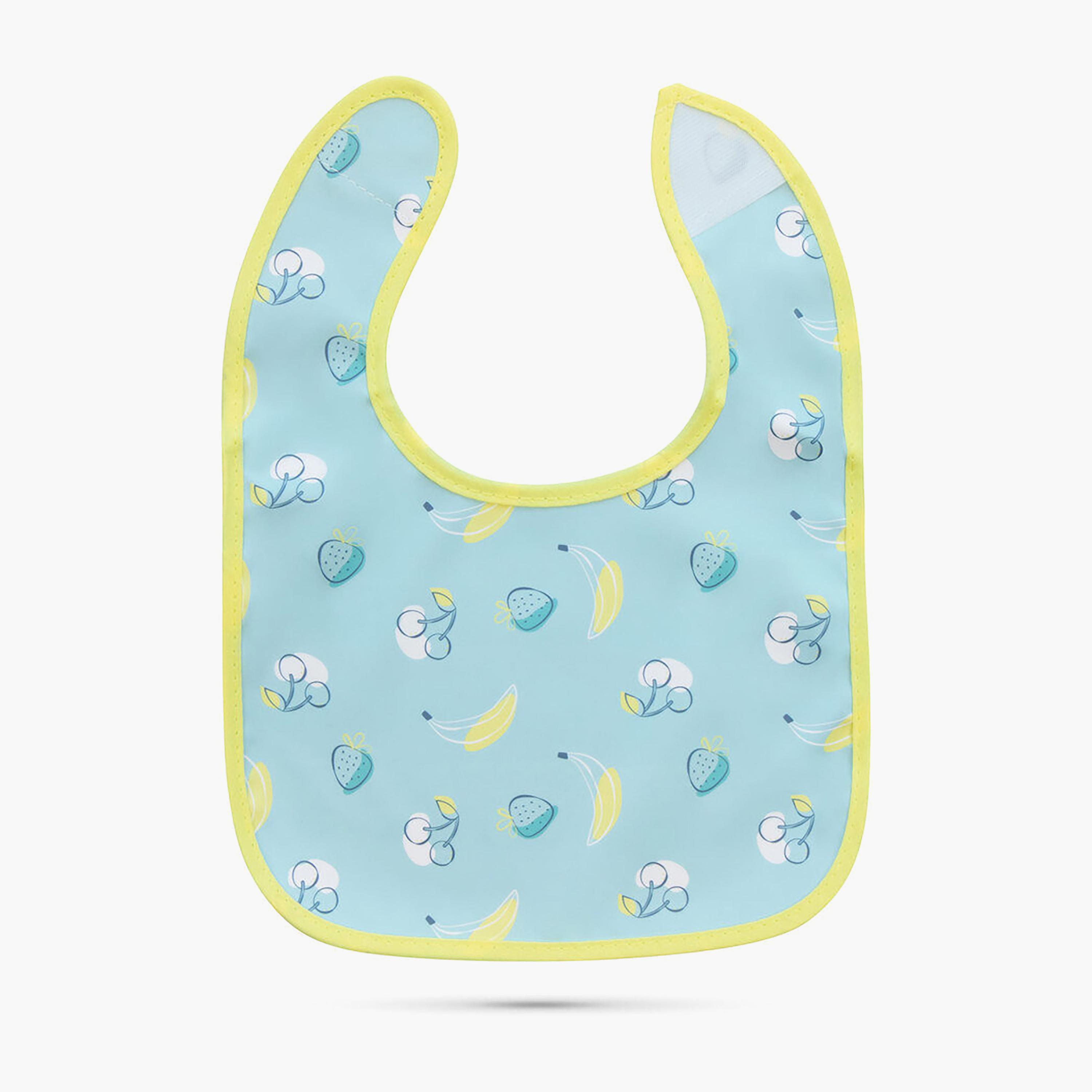 Baboo 3-Piece Double Layer Waterproof Bib Set - Lagoon Fiesta - 0 Months+-baby-feeding-bibs-image-3